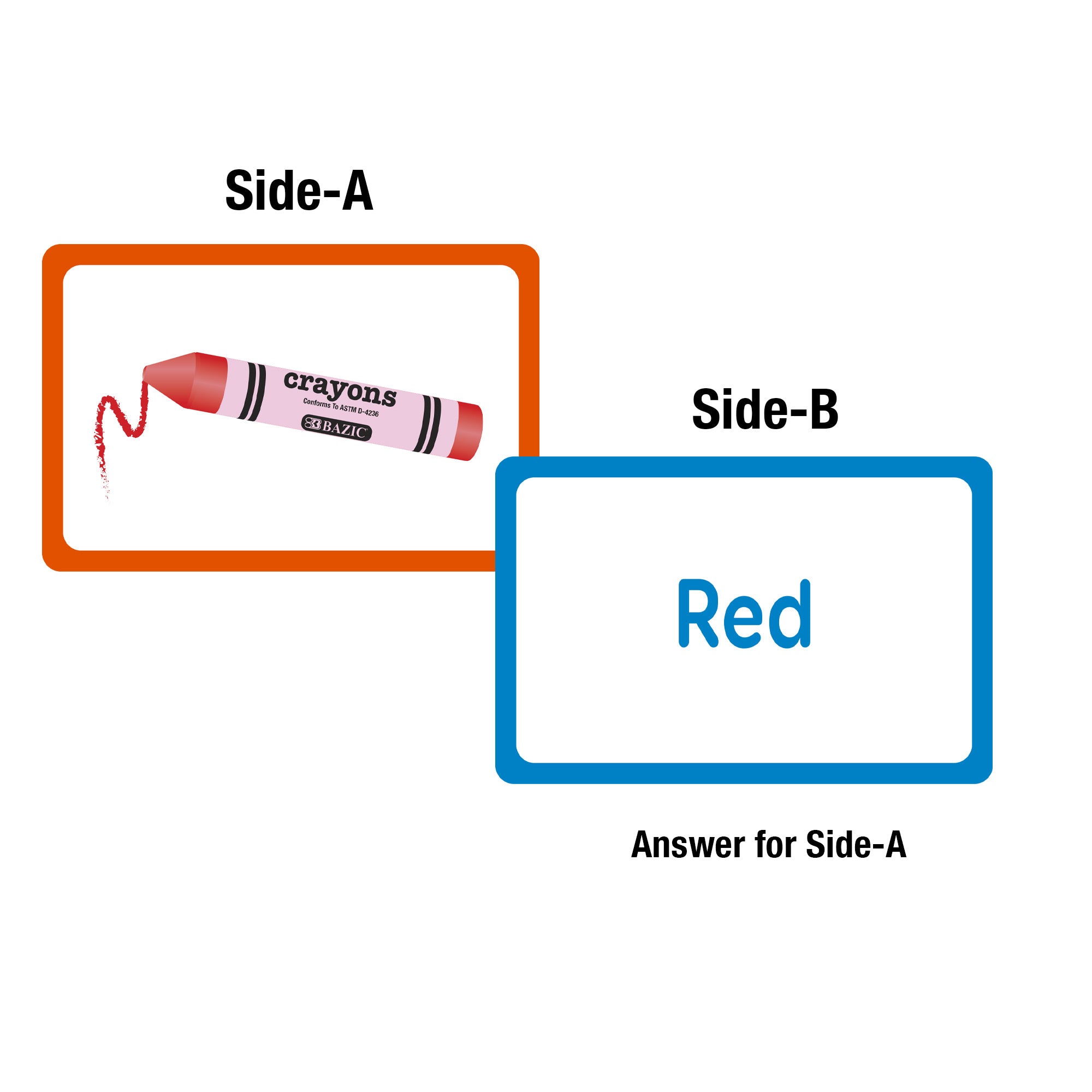 Colors and Shapes Flash Cards, Durable Printed Cards