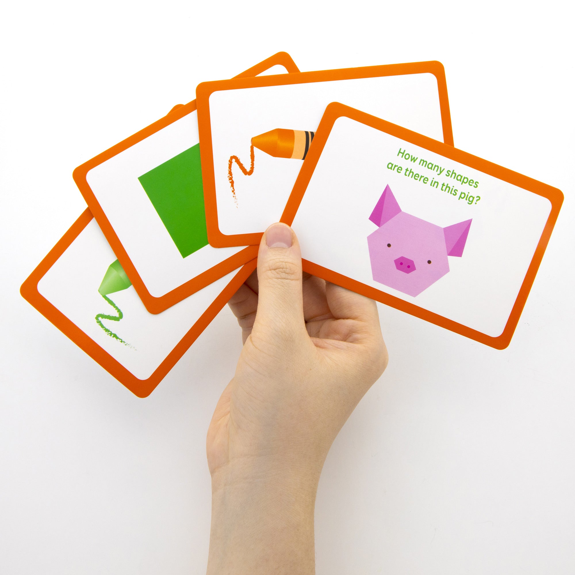 Colors and Shapes Flash Cards, Durable Printed Cards