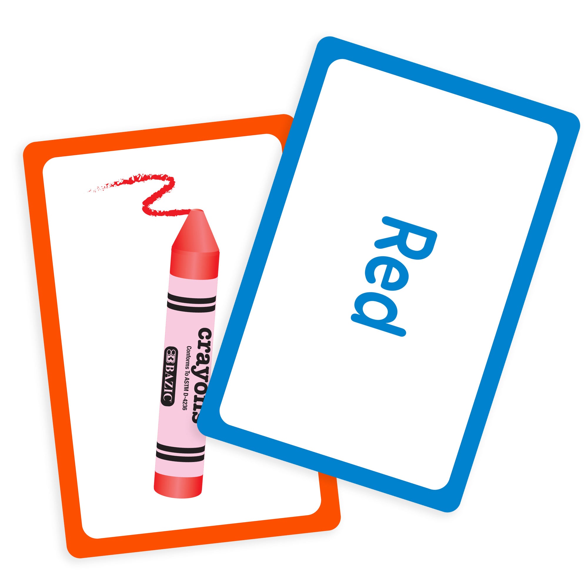 Colors and Shapes Flash Cards, Durable Printed Cards