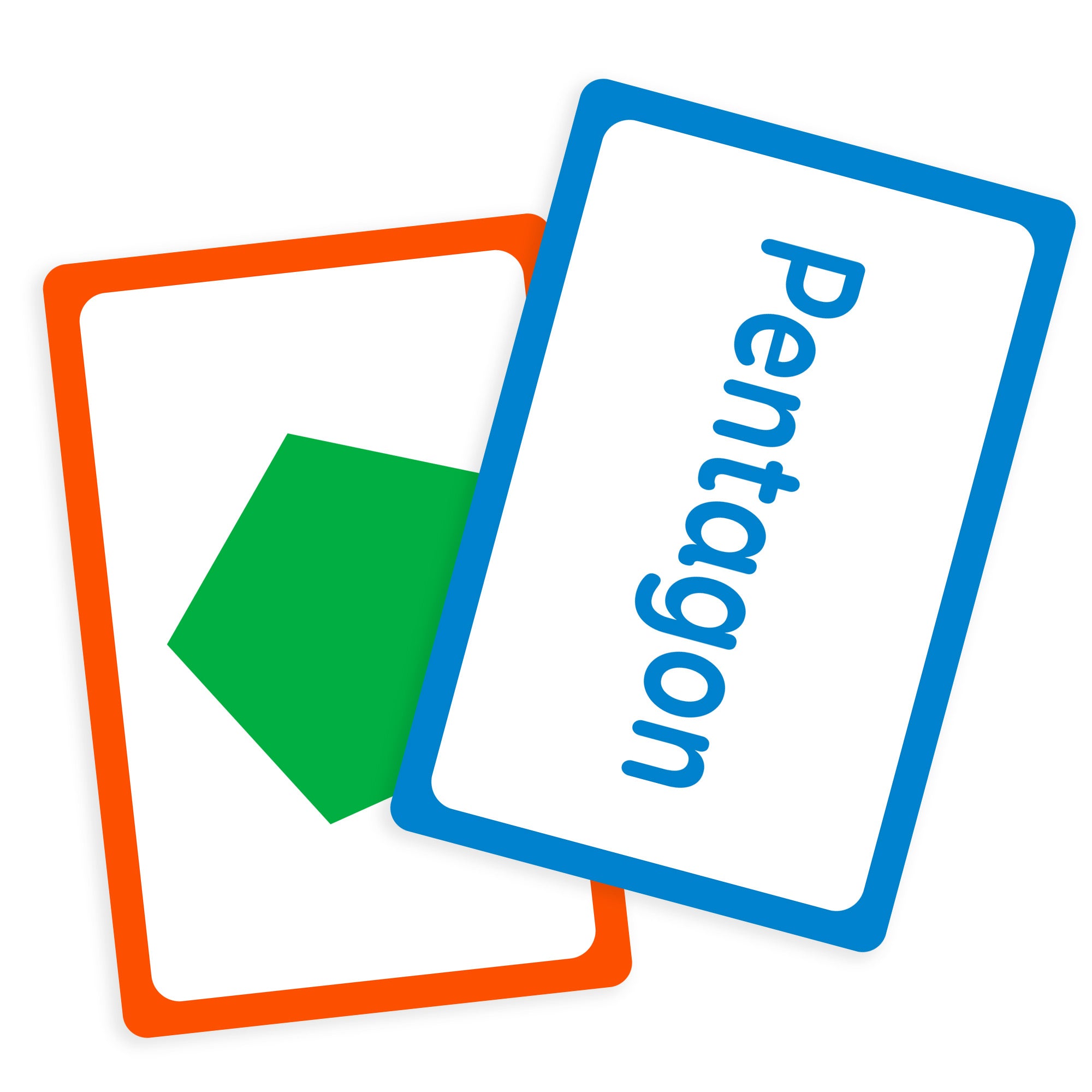 Colors and Shapes Flash Cards, Durable Printed Cards