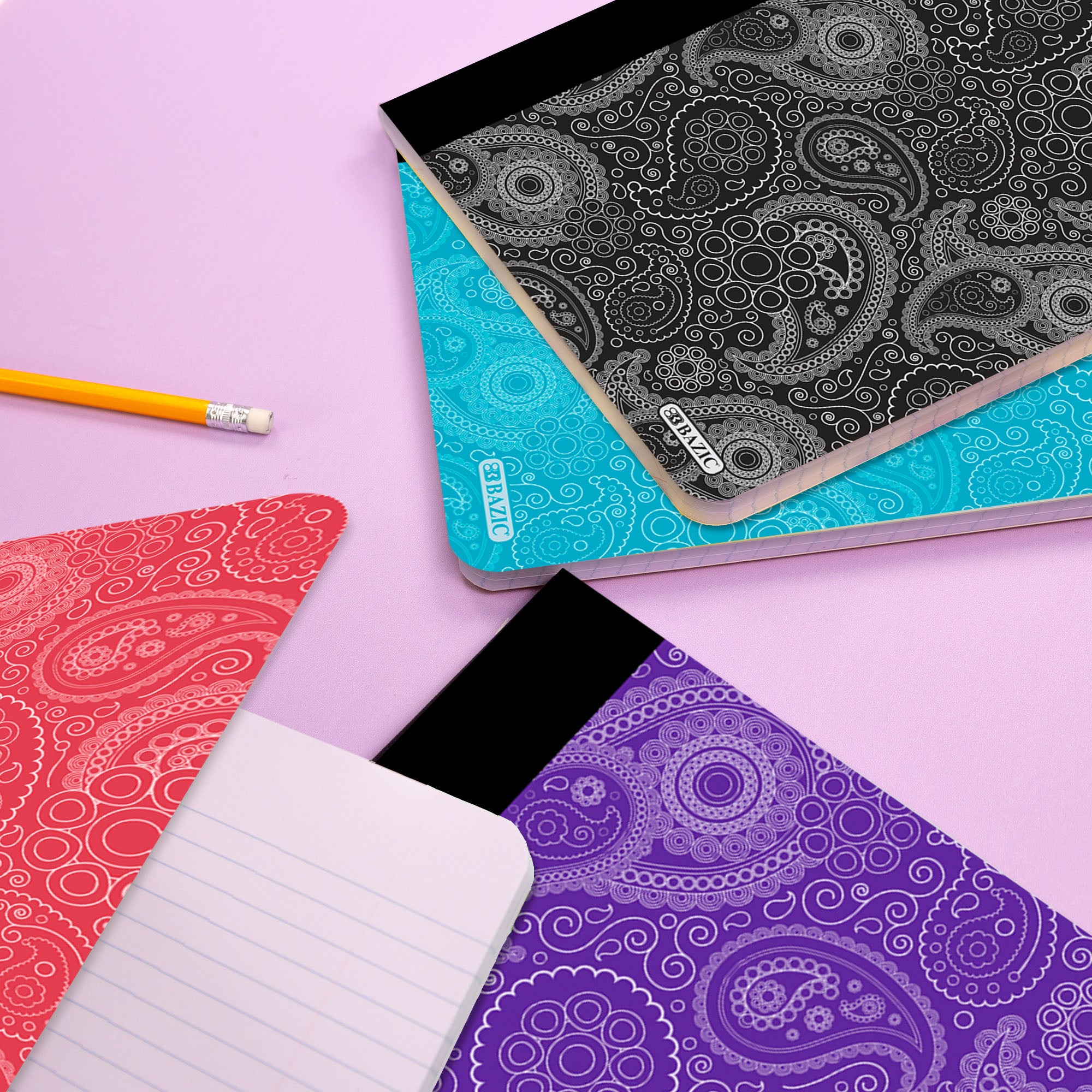 College Ruled Paisley Composition Book, 100 Sheets
