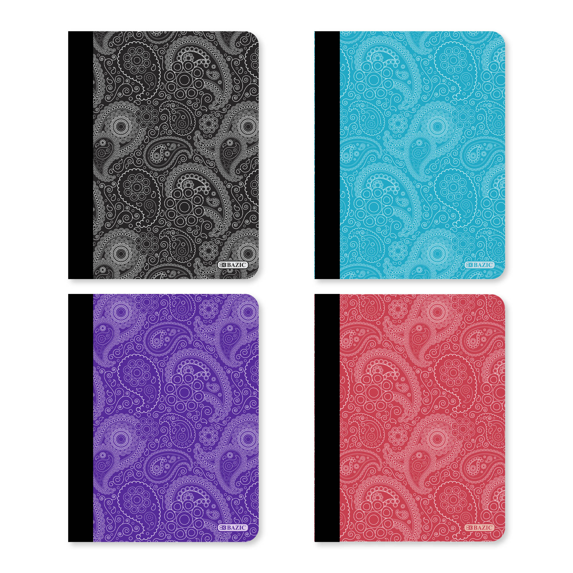 College Ruled Paisley Composition Book, 100 Sheets