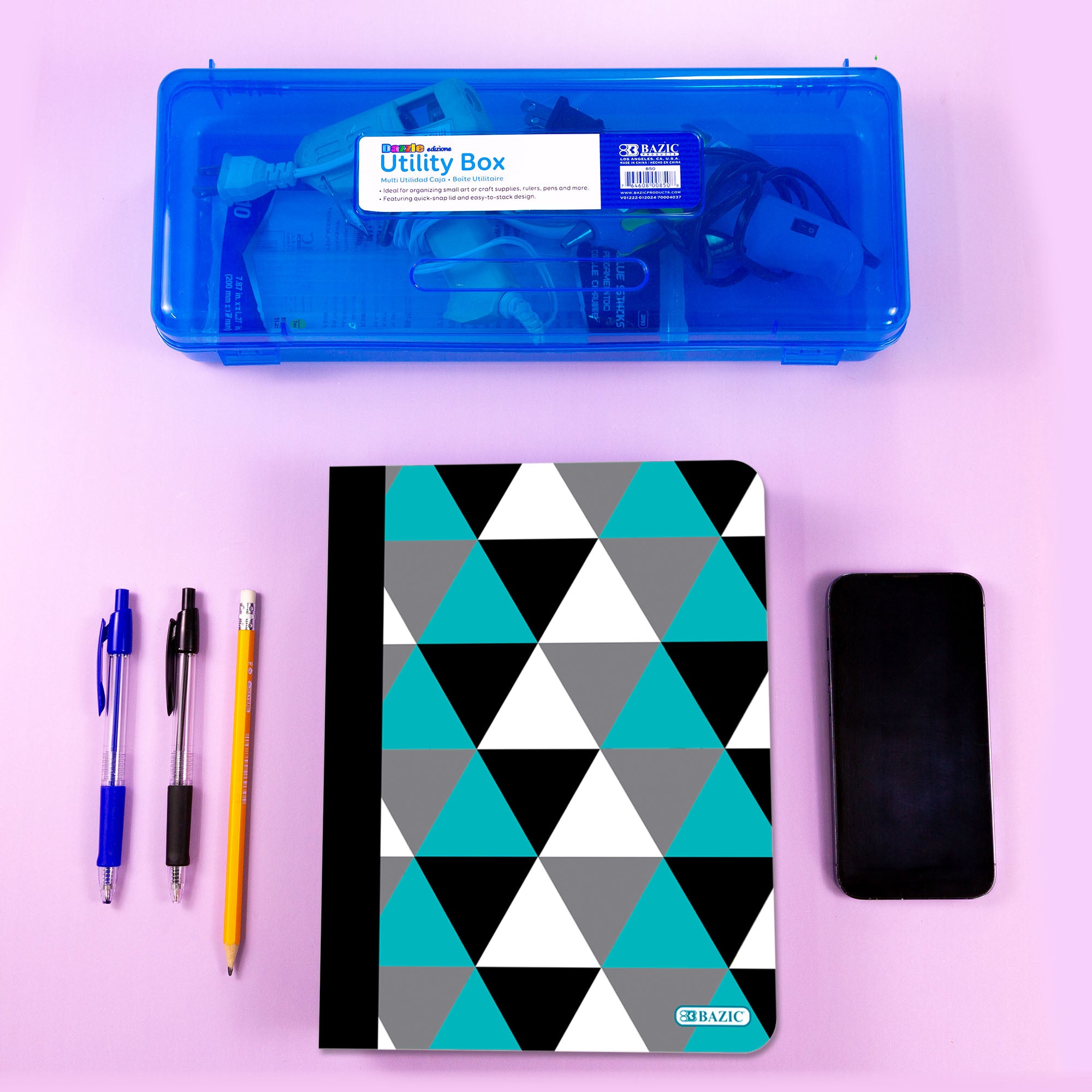 College Ruled Geometric Composition Book, 100 Sheets