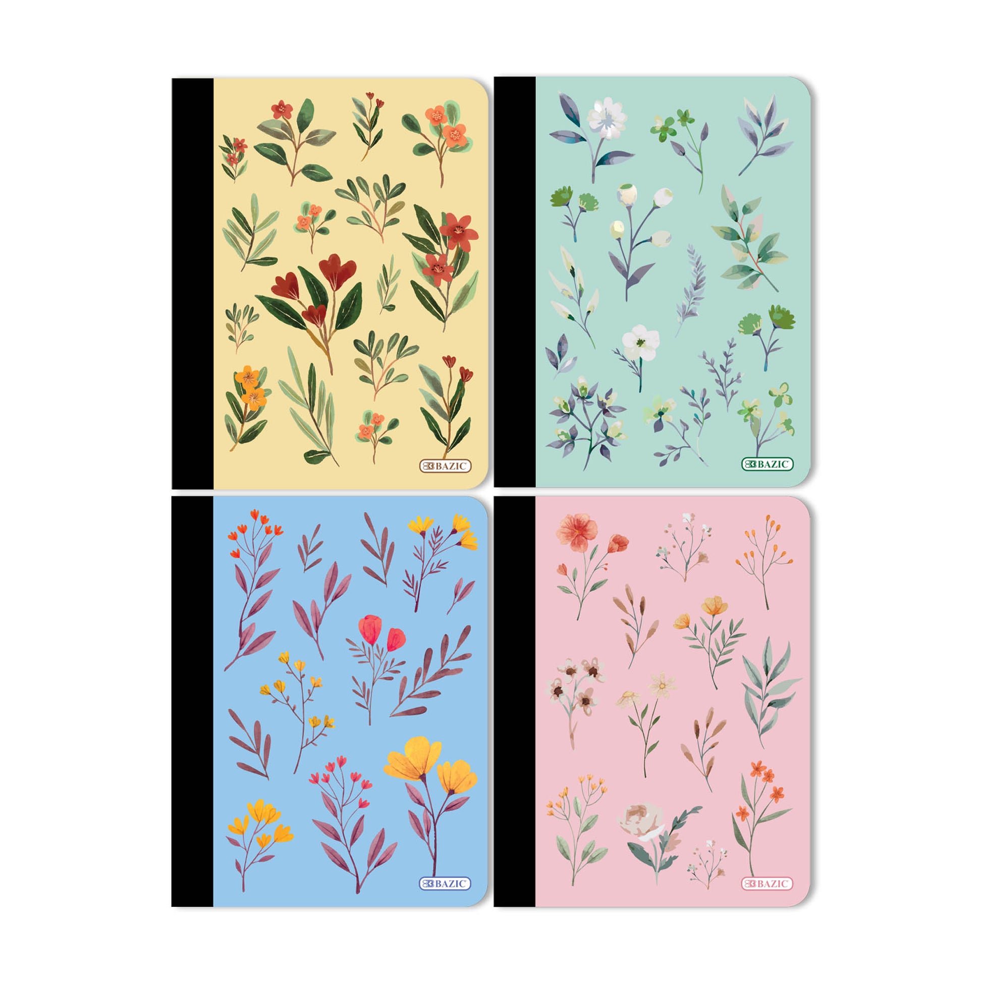 C/R 100 Ct. Floral Composition Book