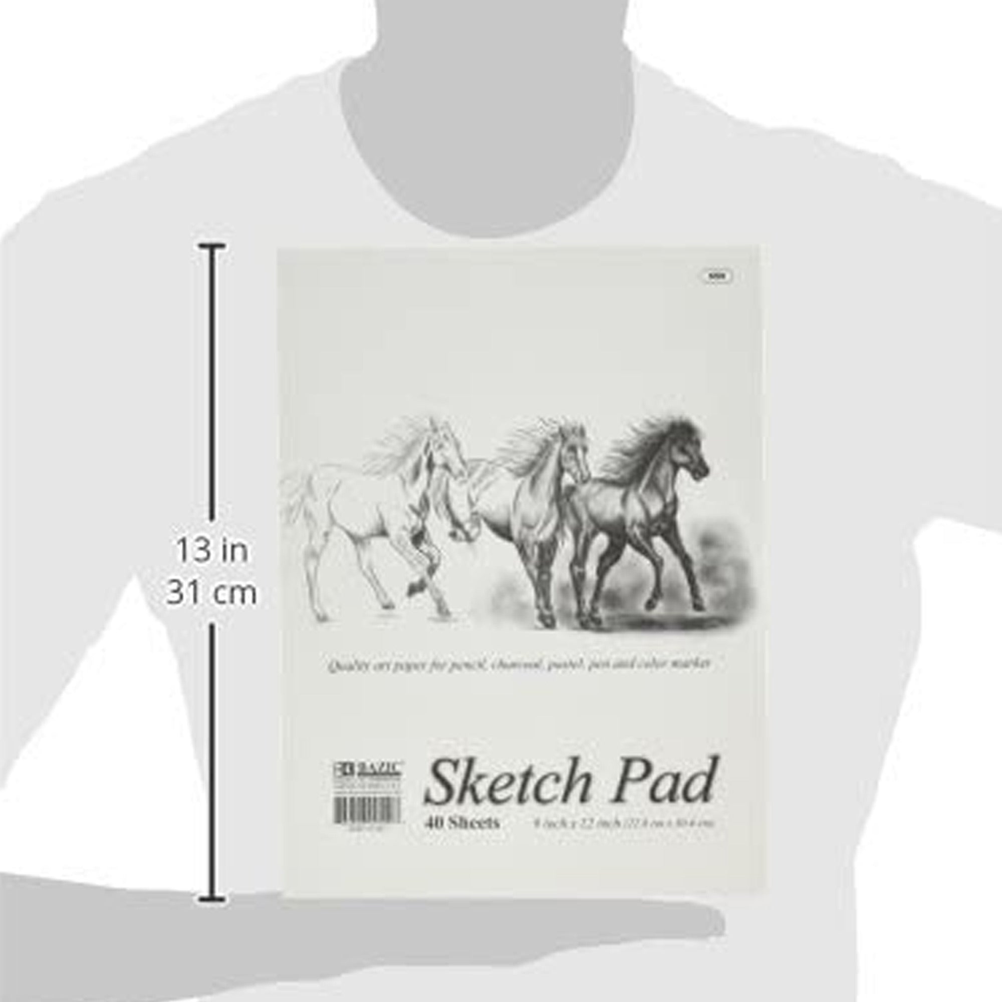 Sketch Pad, 40 Sheets, 9" x 12"
