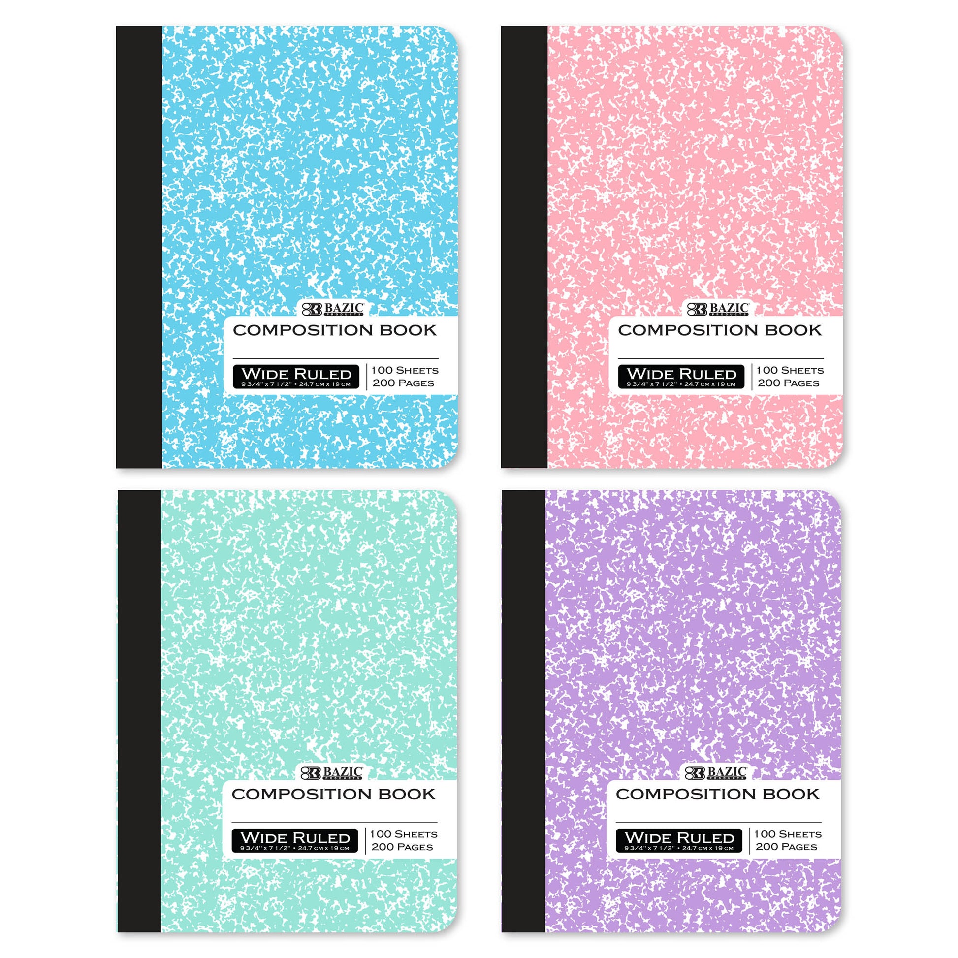Pastel Color Marble Composition Book