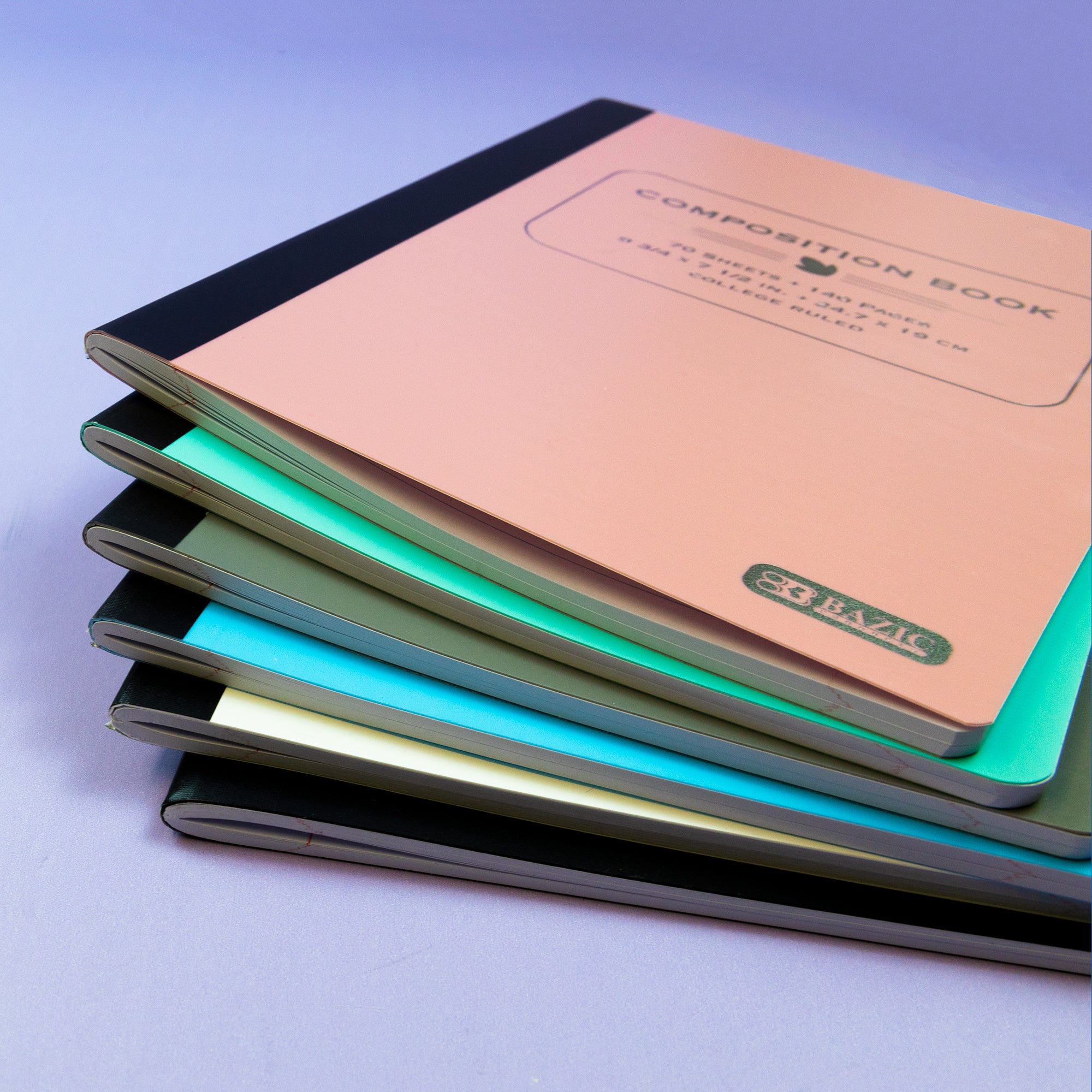 Composition Book C/R Pastel Poly Cover 70 Ct.