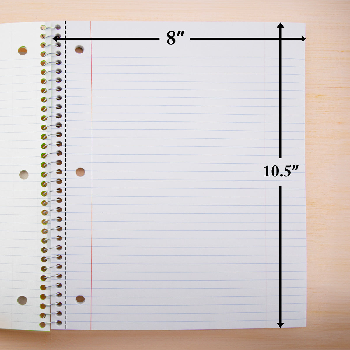 Blue 1-Subject Spiral Notebook, Wide-Ruled
