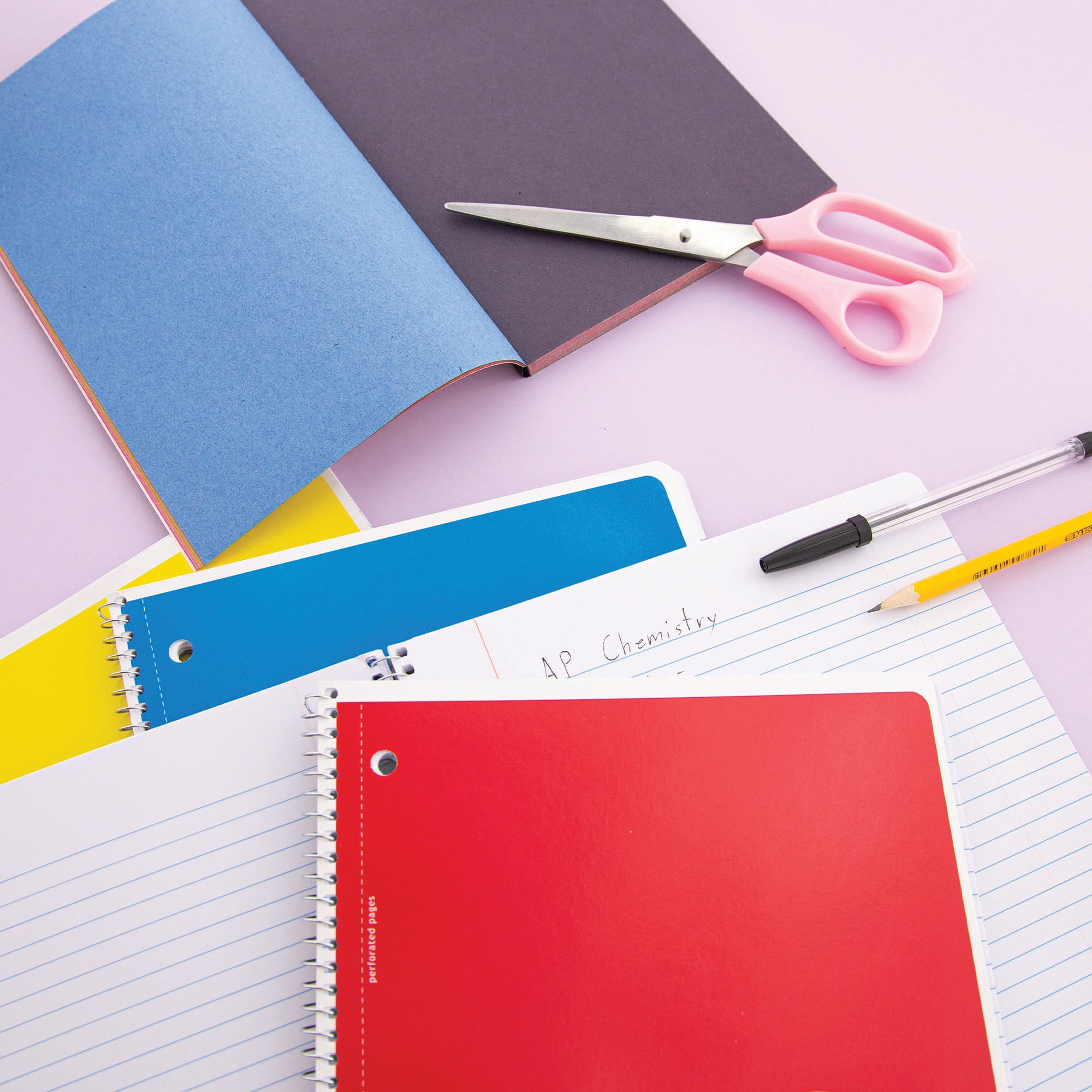 Notebook Spiral Red W/R 1-Subject 70 Ct.