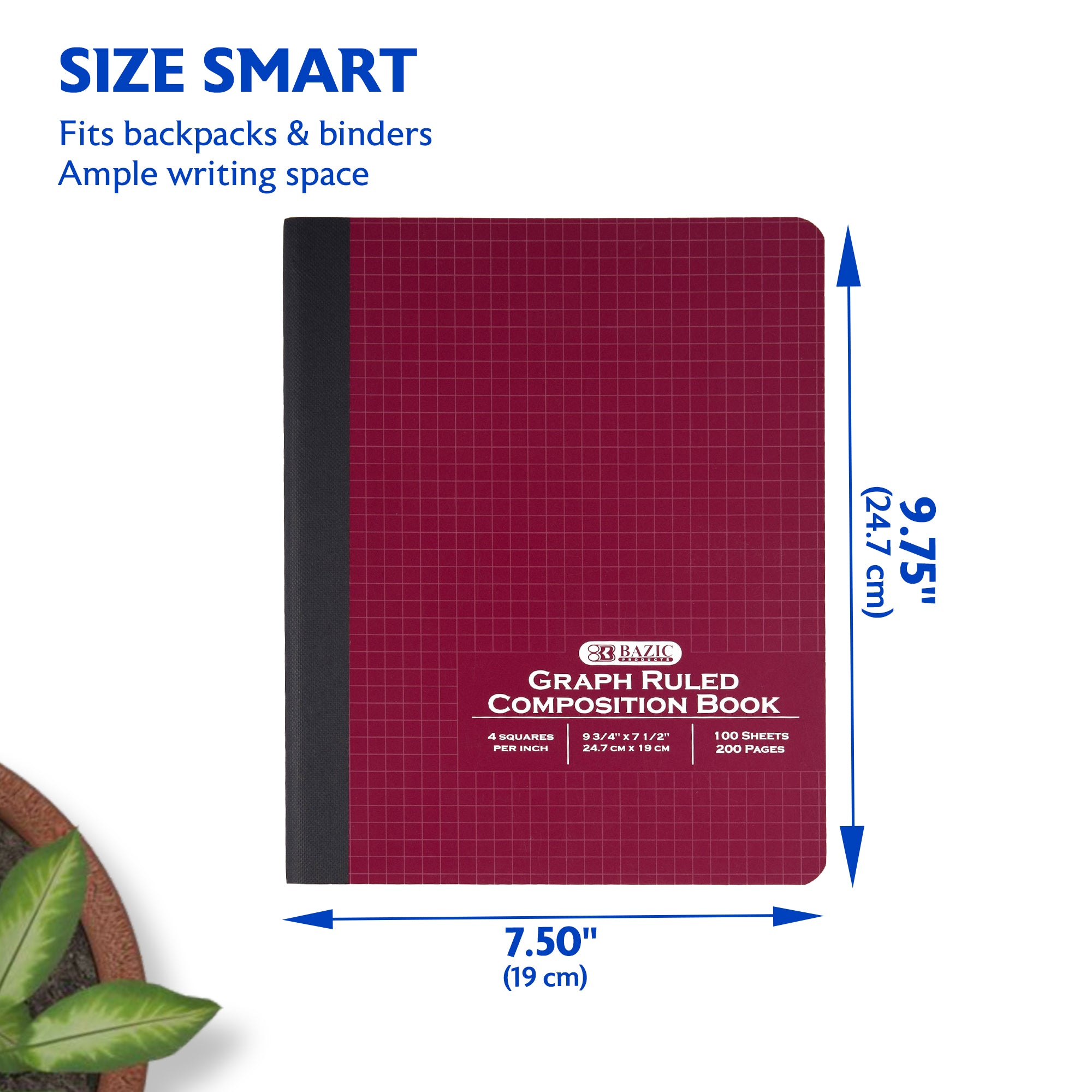 4-1" Quad-Ruled 100 Ct. Composition Book