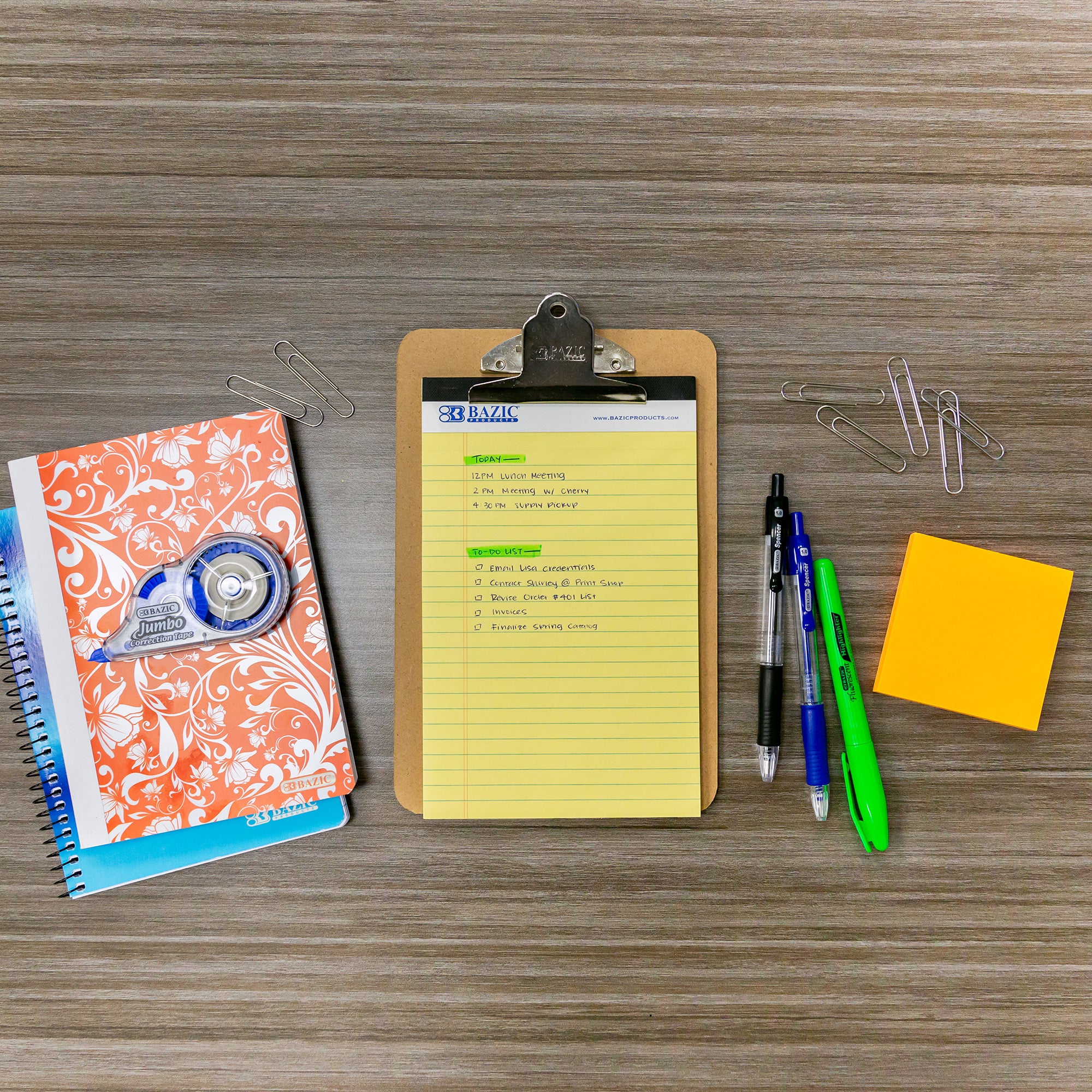 Note Pads, 2 Perforated Writing Pads, 5" x 8", Ruled