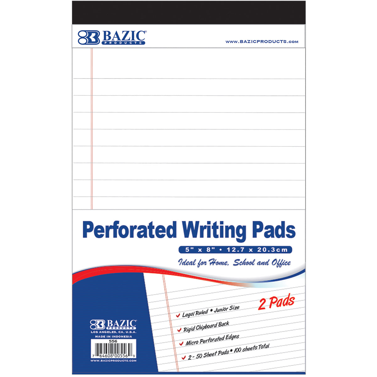 White Jr. Perforated Writing Pads 