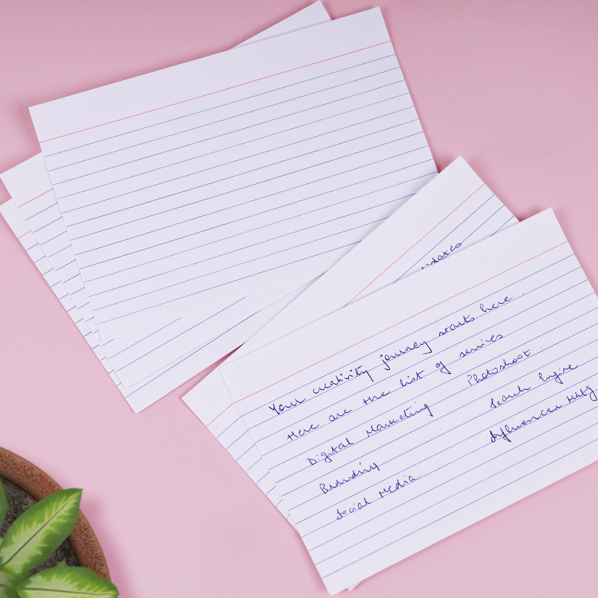 White Ruled Index Cards, 4 x 6 in