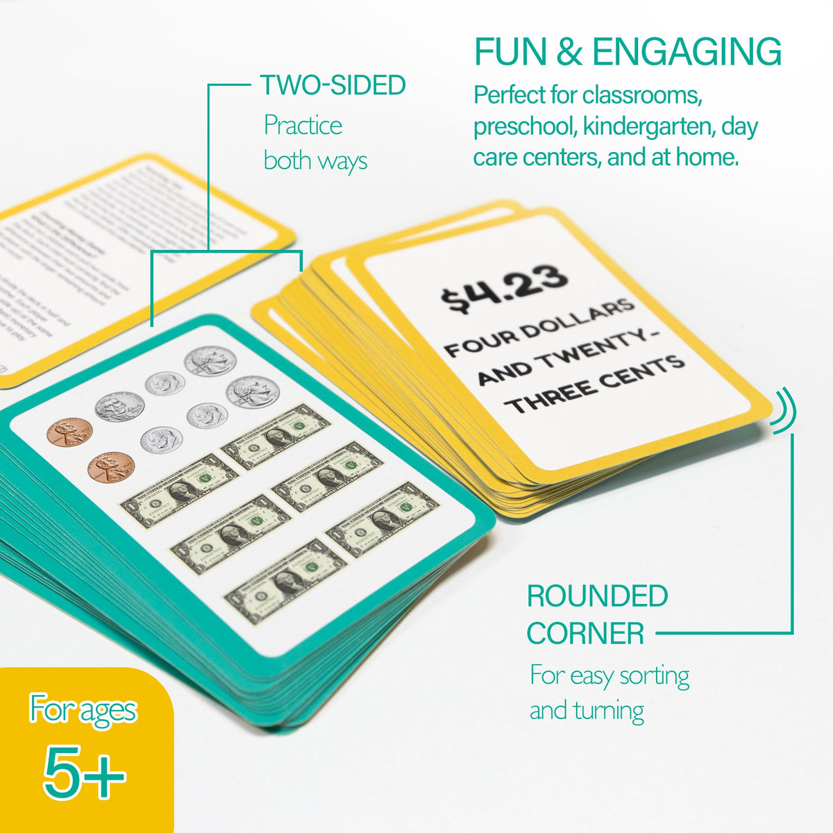 Money Flash Cards, 36 Cards