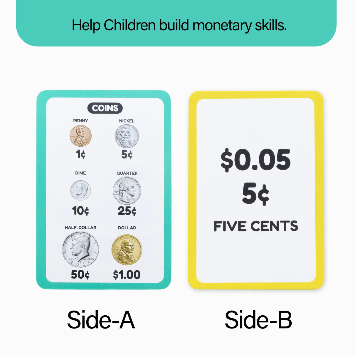 Money Flash Cards, 36 Cards