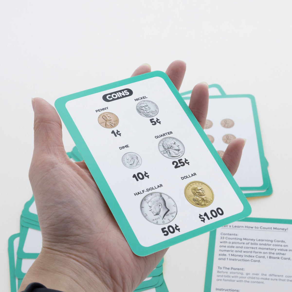 Money Flash Cards, 36 Cards