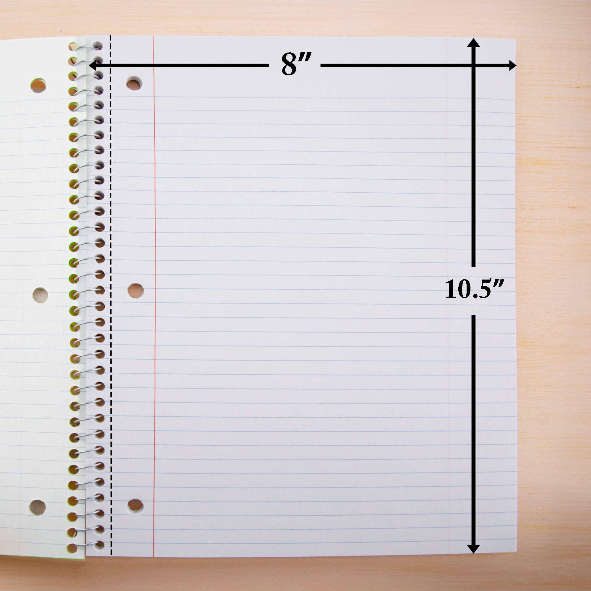 3-Subject Spiral Notebook, 120 Sheets, 10.5" x 8"