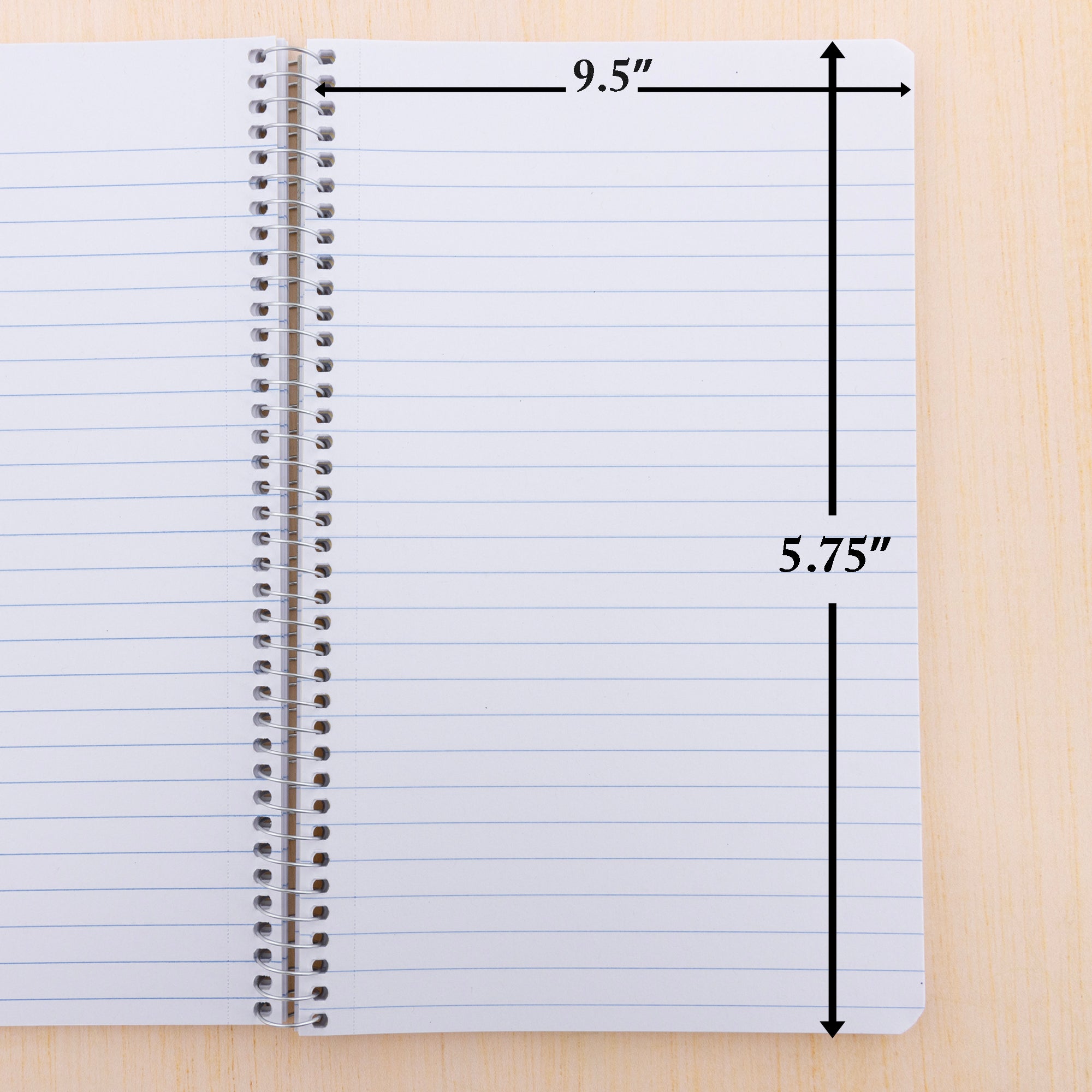 3-Subject Spiral Notebook, 9.5 x 5.75 in, 120 Sheets