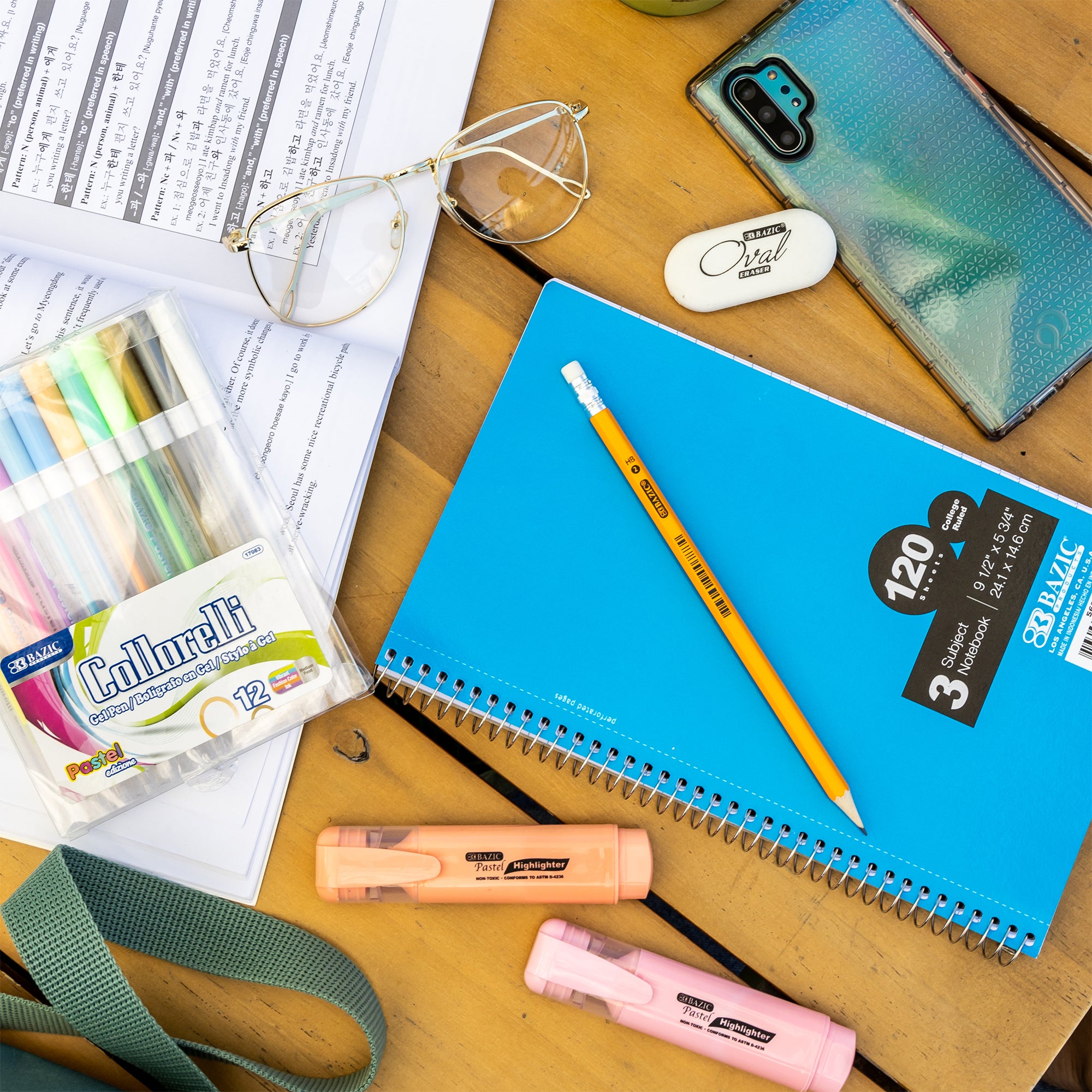 3-Subject Spiral Notebook, 9.5 x 5.75 in, 120 Sheets