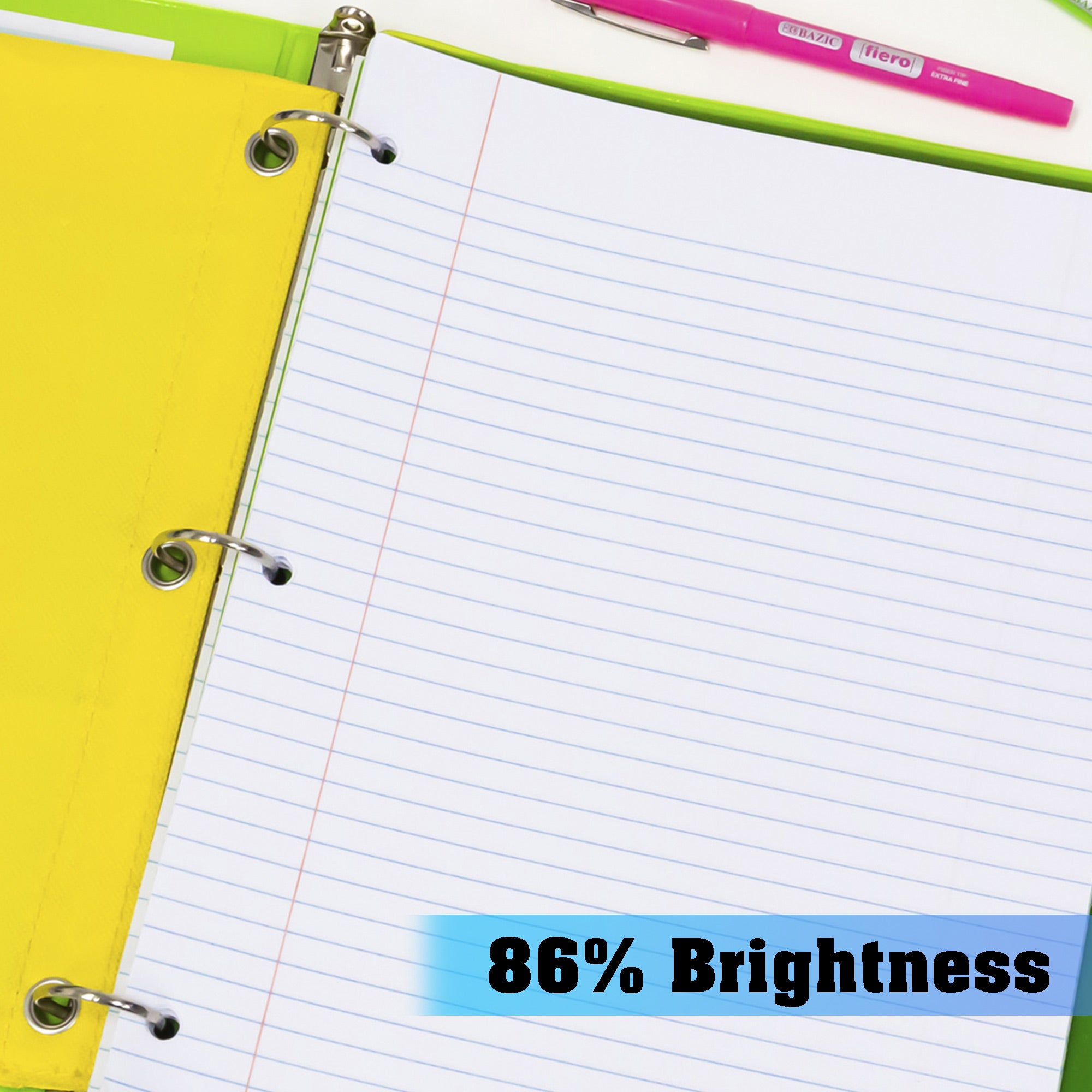 College Ruled Filler Paper, 100 Sheets, 3-Hole Punched