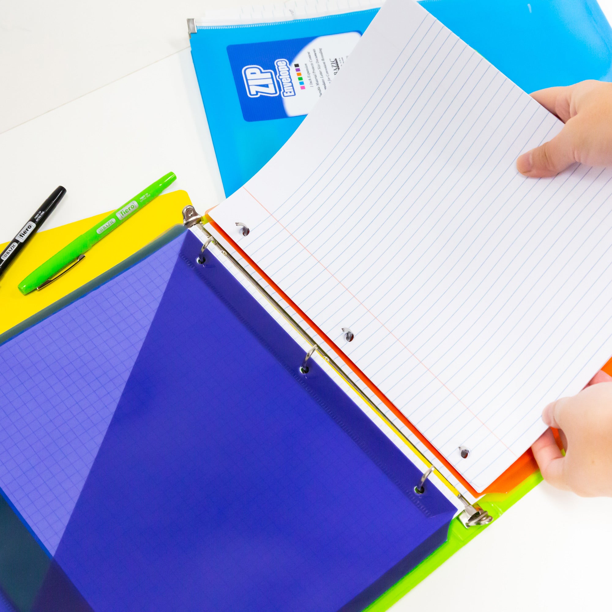 College Ruled Filler Paper, 100 Sheets, 3-Hole Punched