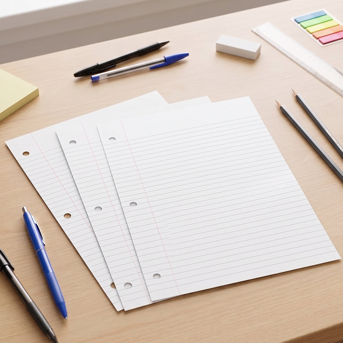College-Ruled Filler Paper, 3-Hole Punched, 150 Sheets