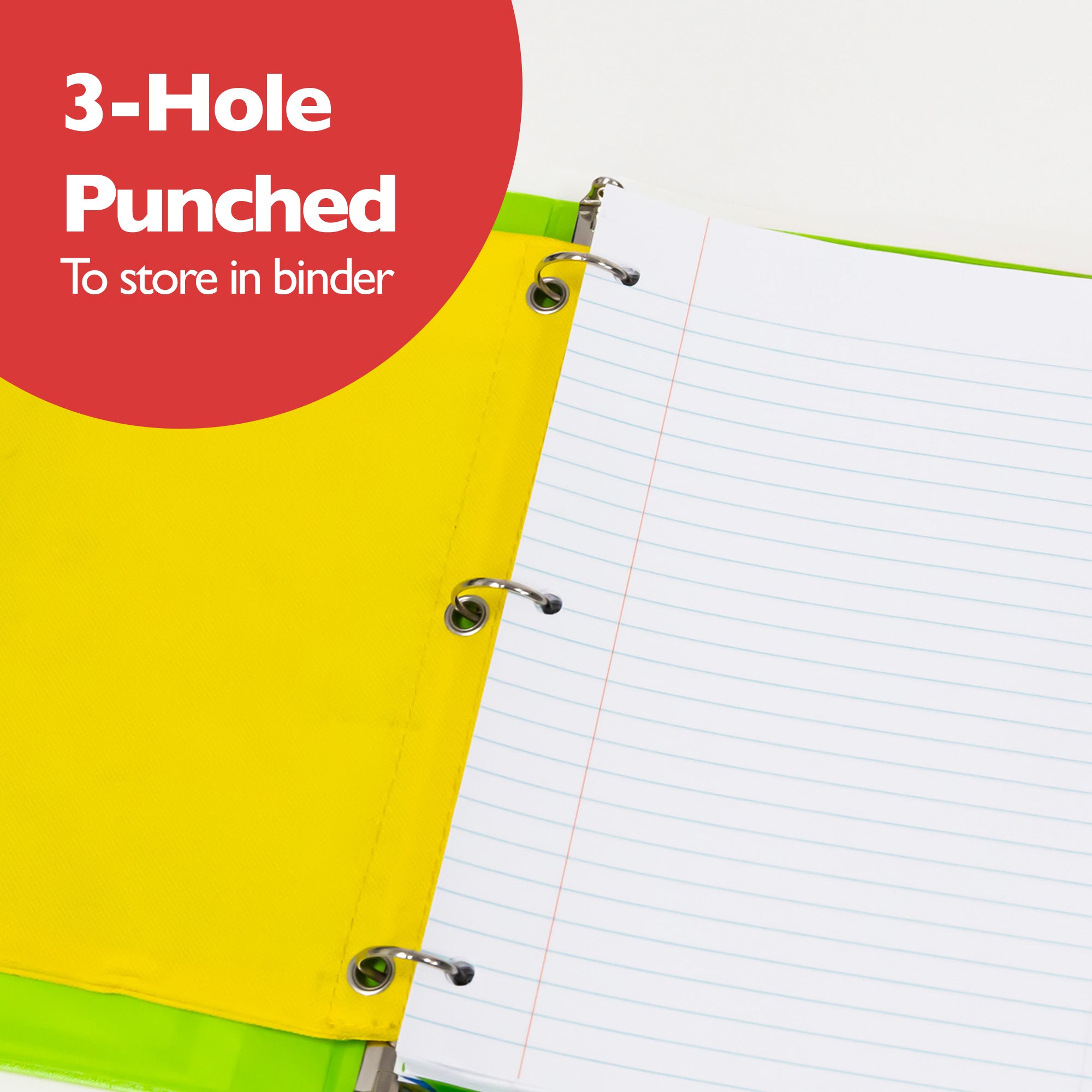 Wide Ruled Filler Paper, 150 Sheets, 3-Hole Punched