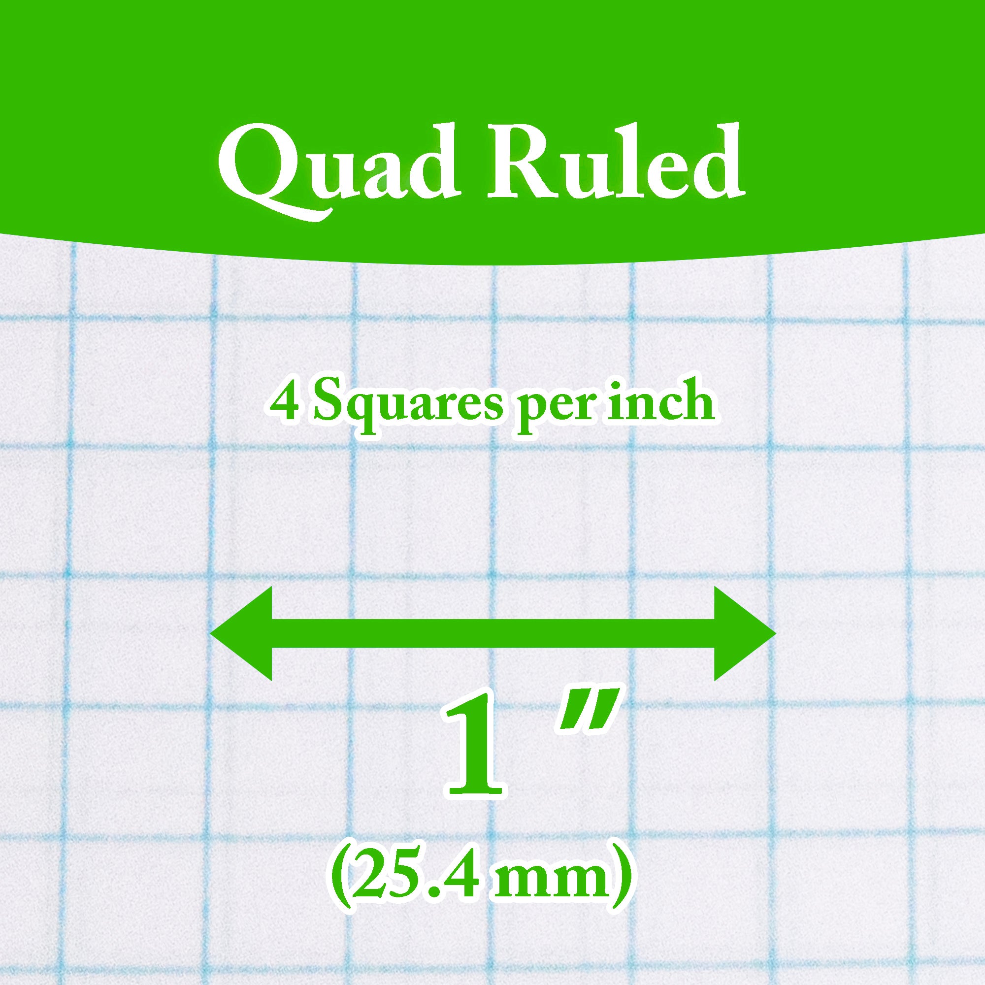 Quad Ruled Graph Filler Paper, 100 Sheets, 3-Hole Punched
