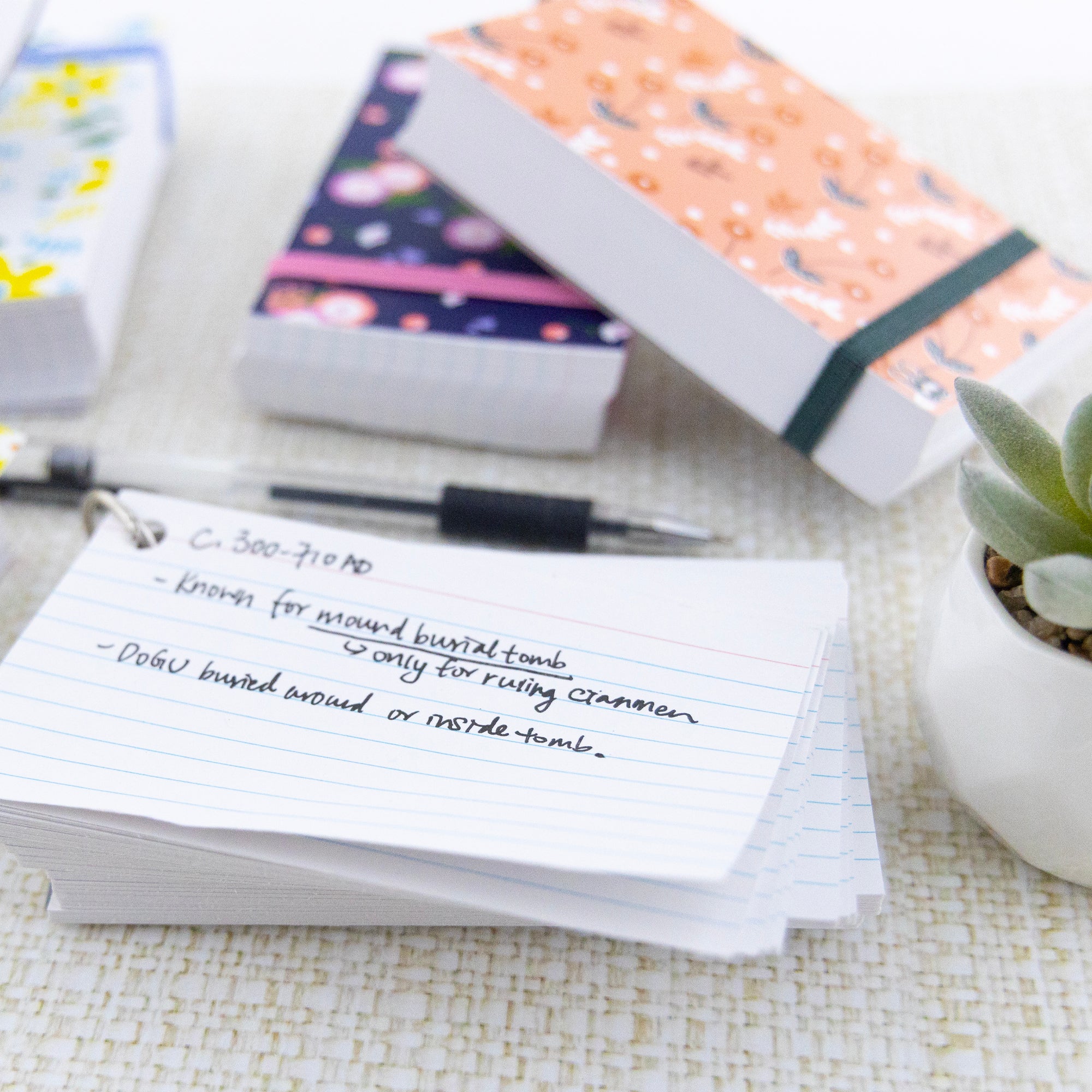 Fashion Ruled Index Cards, 3 x 5 in, Sturdy Card Stock