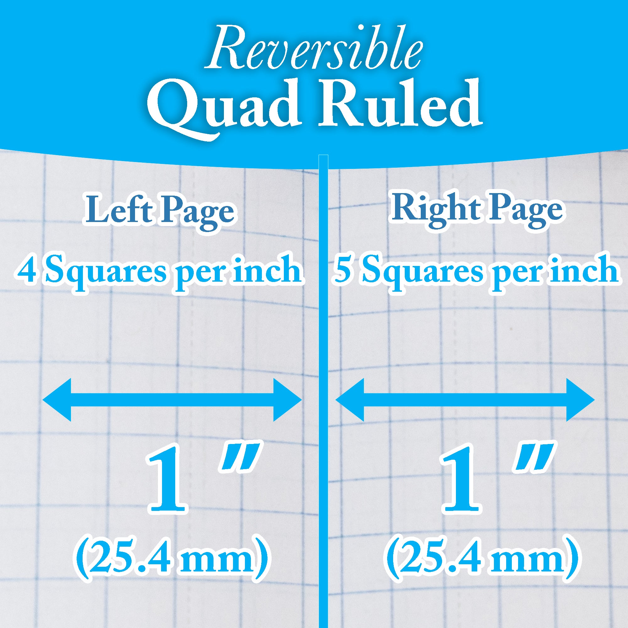 Graph Paper Notebook, 80 Sheets, 4/5 Quad, 8.5" x 11"