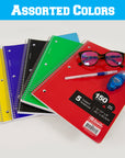 Notebook Spiral W/R 5-Subject 150 Ct.