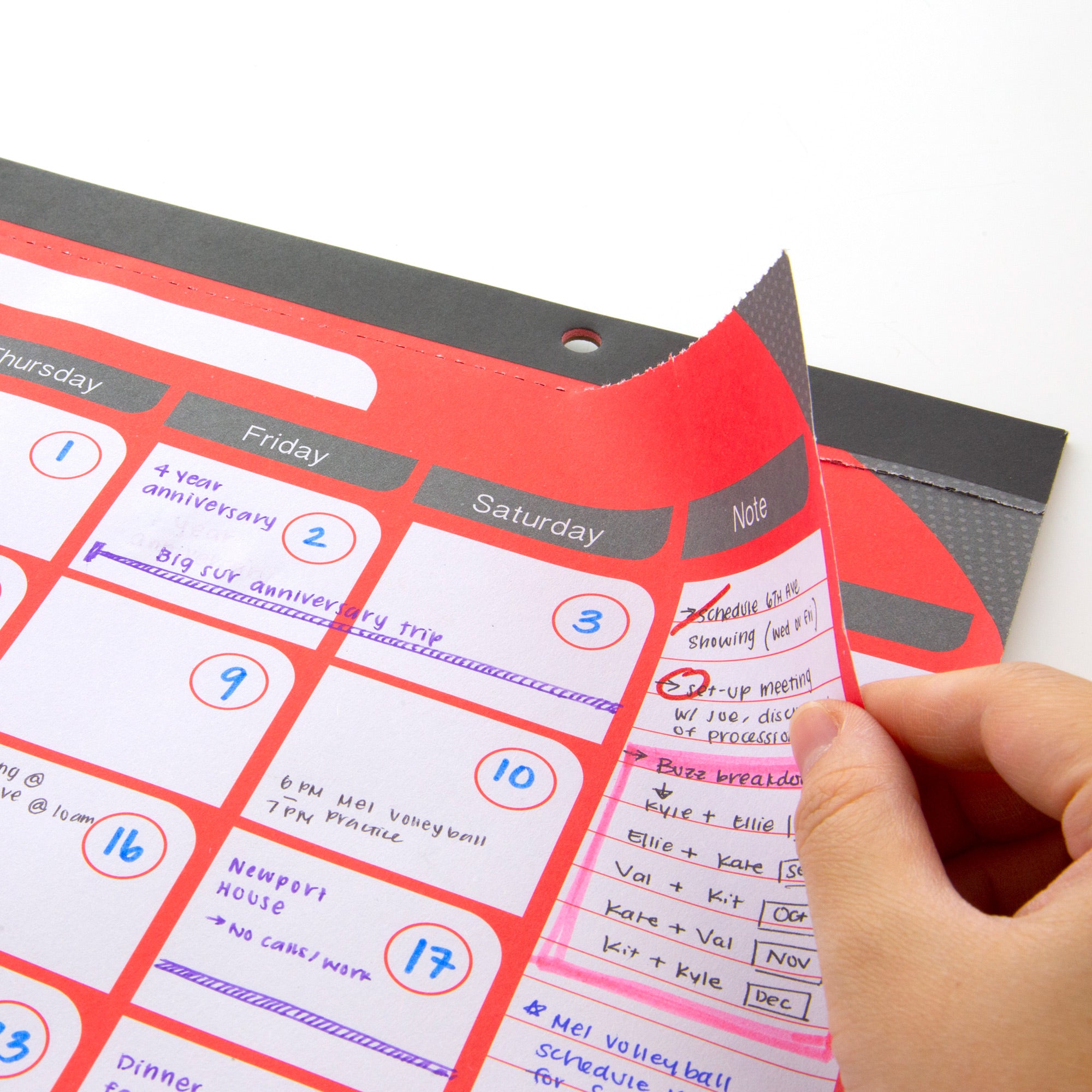 Undated Desk Pad Calendar, 12 Months, 11" x 17"