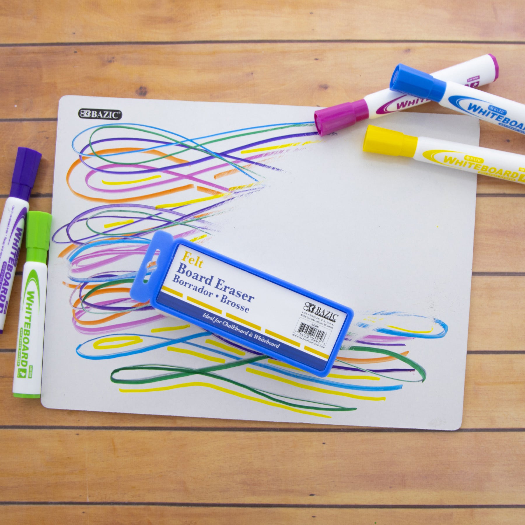 Felt Board Eraser, Chalkboard Whiteboard, Blue with Hanger