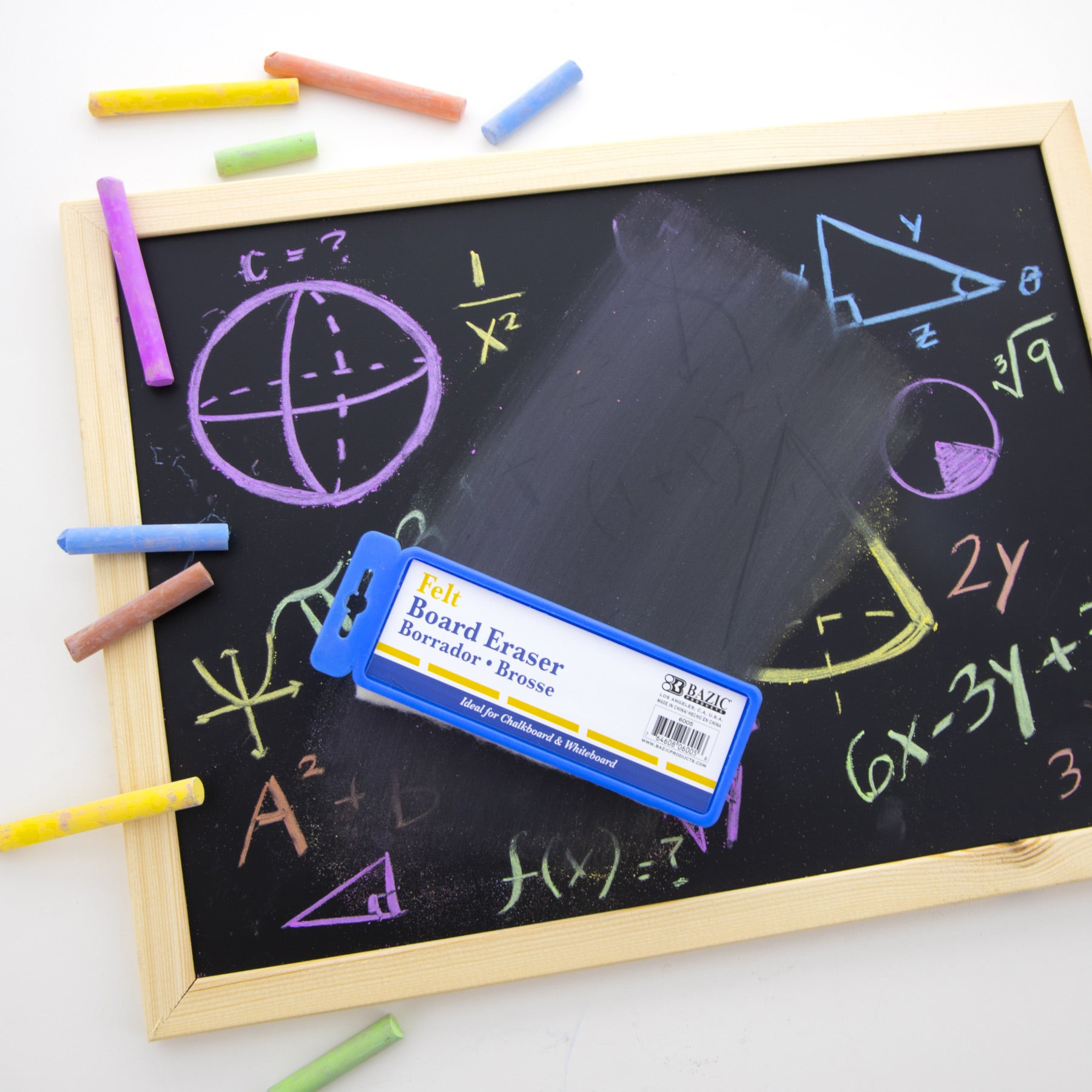 Felt Chalkboard/Whiteboard Eraser with Hanger