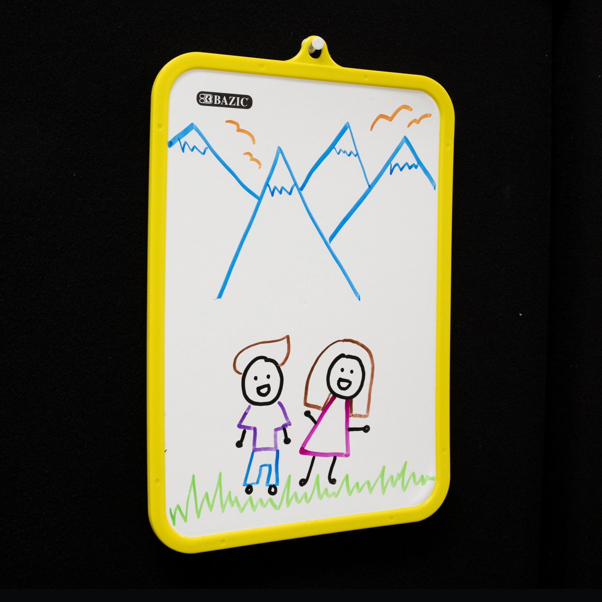 Double-Sided Dry Erase Board, 7.4 x 10.3 in, with Marker