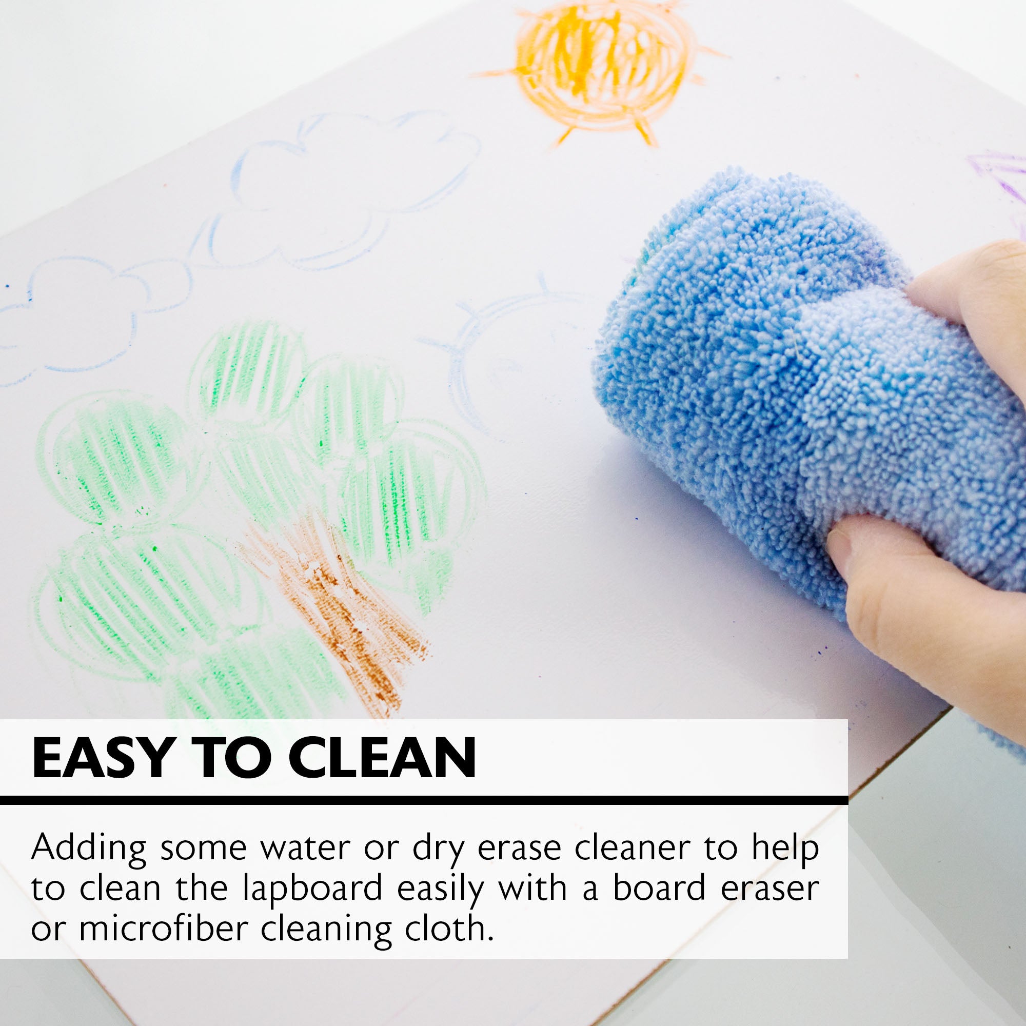 Dry Erase Lapboard, 9" x 12", Double-Sided