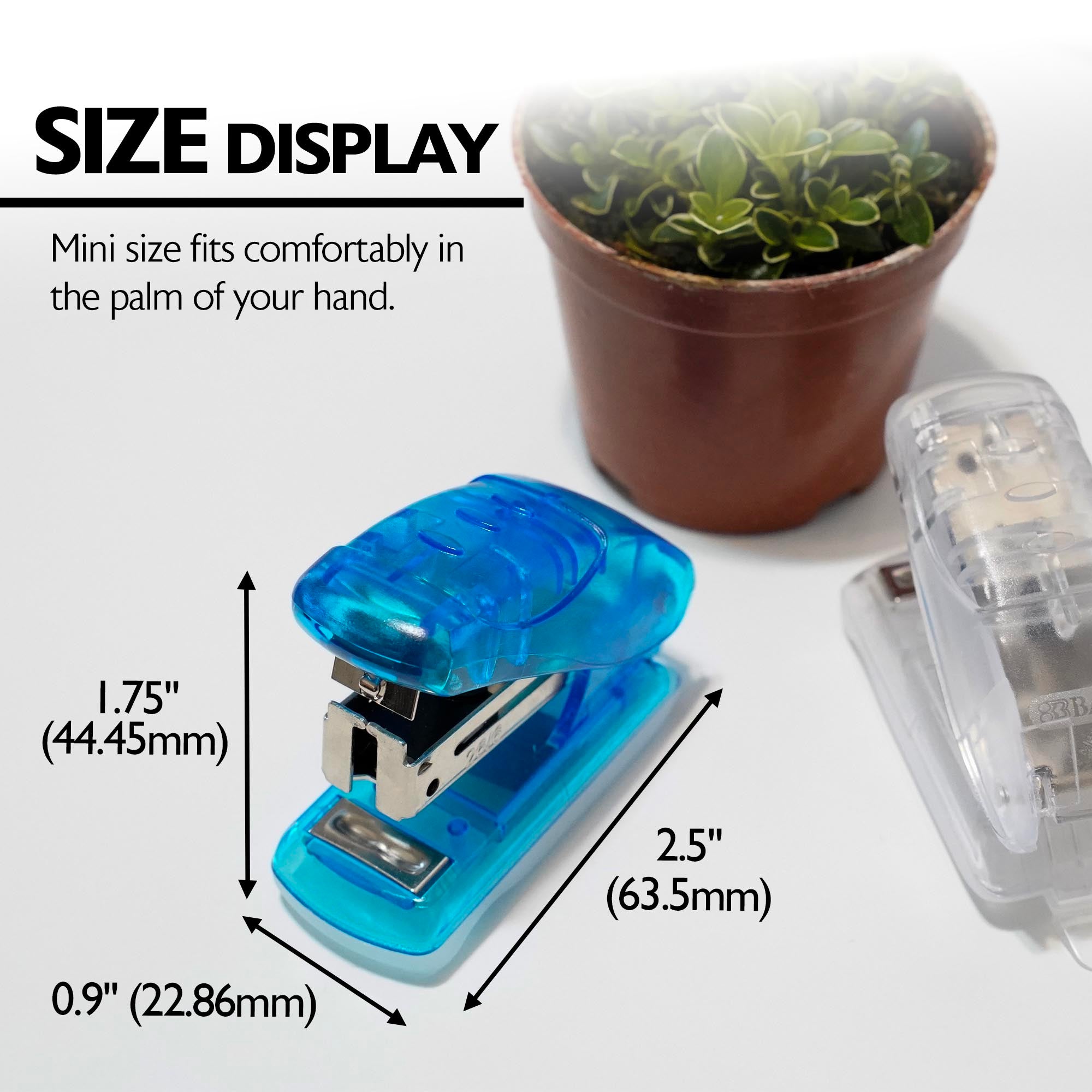 Mini Stapler with 500 Staples, 26/6 Standard