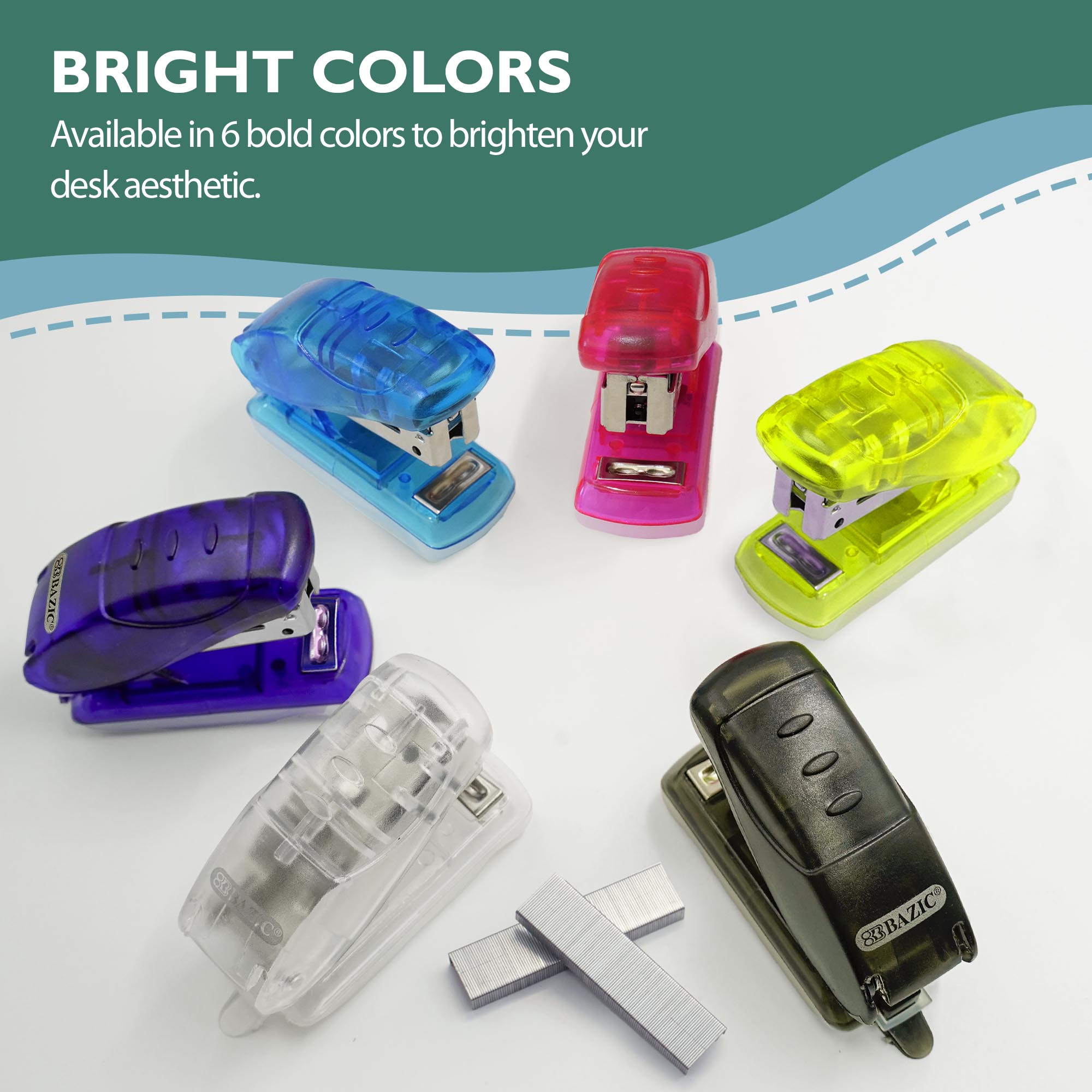 Mini Stapler with 500 Staples, 26/6 Standard