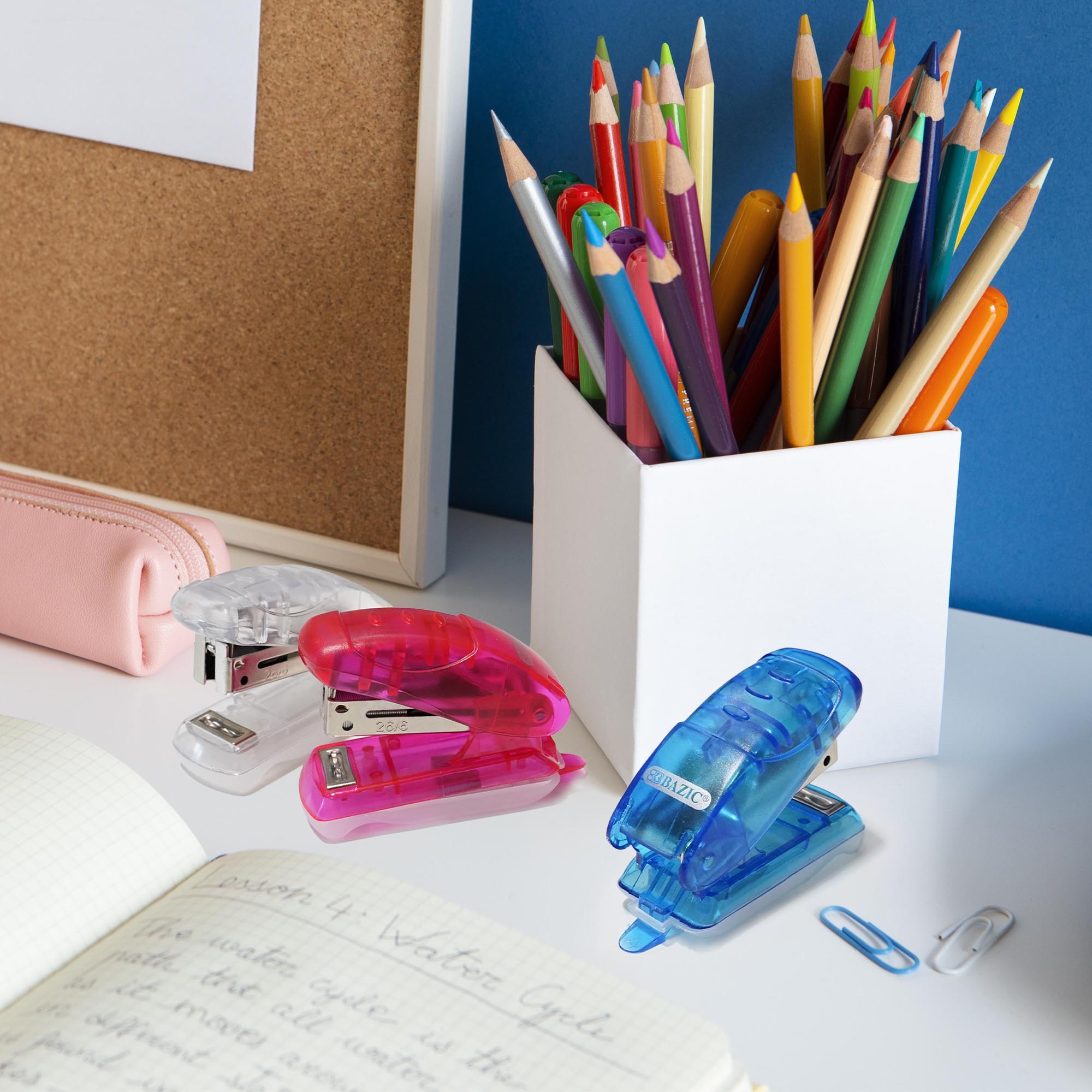 Mini Stapler with 500 Staples, 26/6 Standard