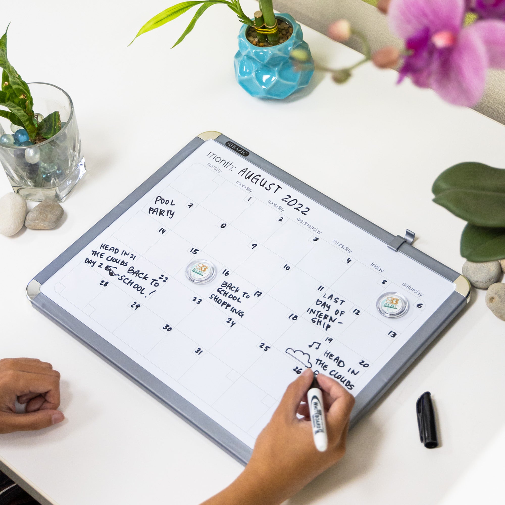 CLASSIQUE Magnetic Dry Erase Calendar Board, 11 x 14 in