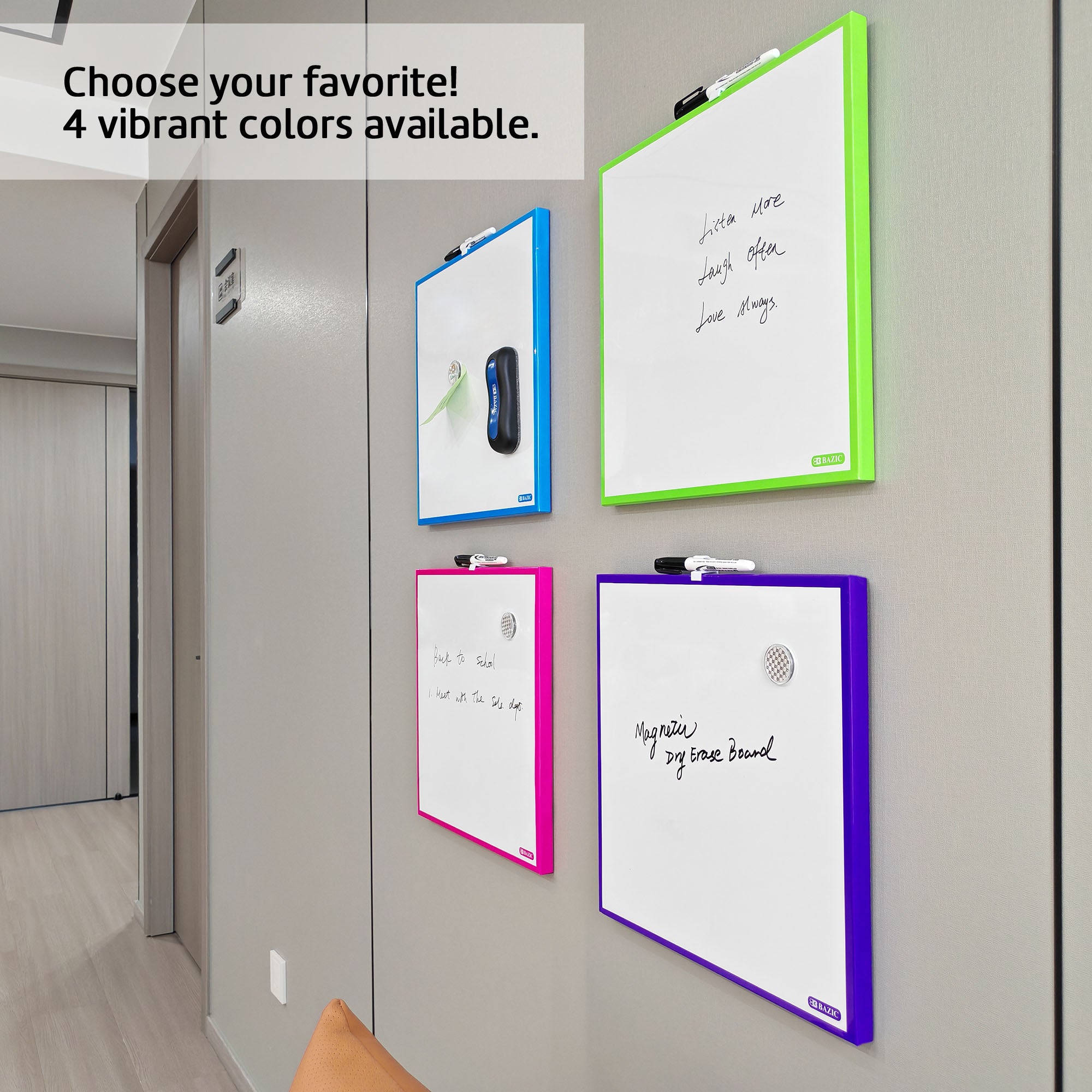CUBIX Magnetic Dry Erase Tile, 14 x 14 in, Board Build
