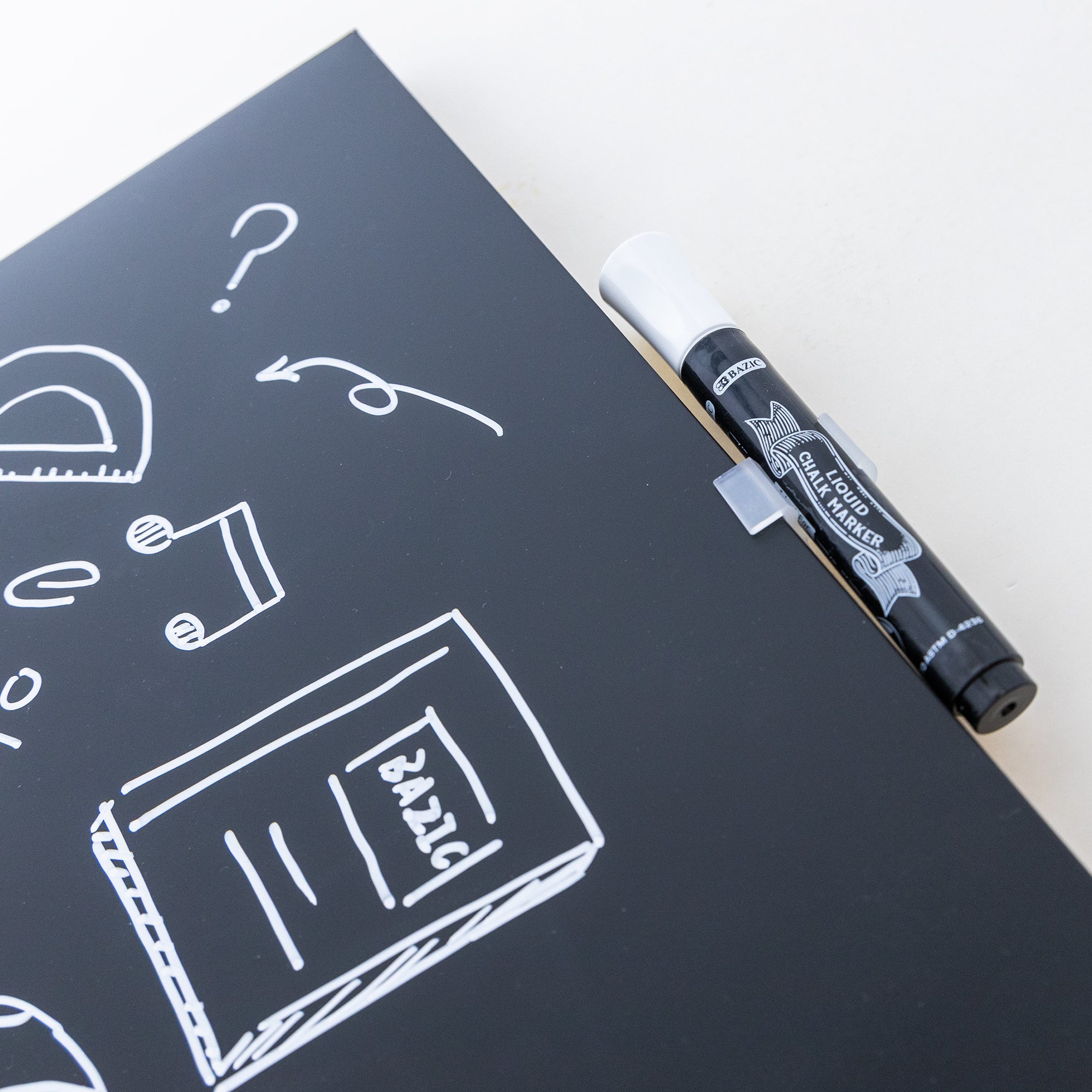 14&quot; x 14&quot; CUBIX Frameless Magnetic Chalkboard w/ Chalk Marker &amp; Magnet