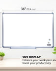 24" x 36" METALLIQUE Aluminum Frame Magnetic Dry Erase Board Value Pack