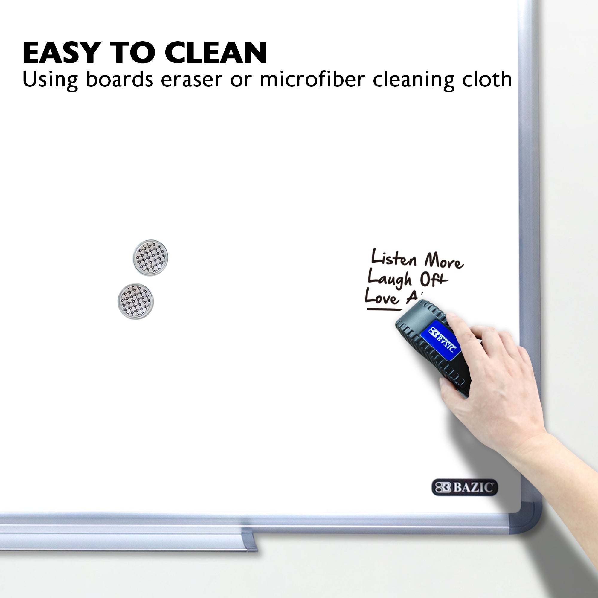 METALLIQUE Magnetic Dry Erase Board Value Pack, 24 x 36 in