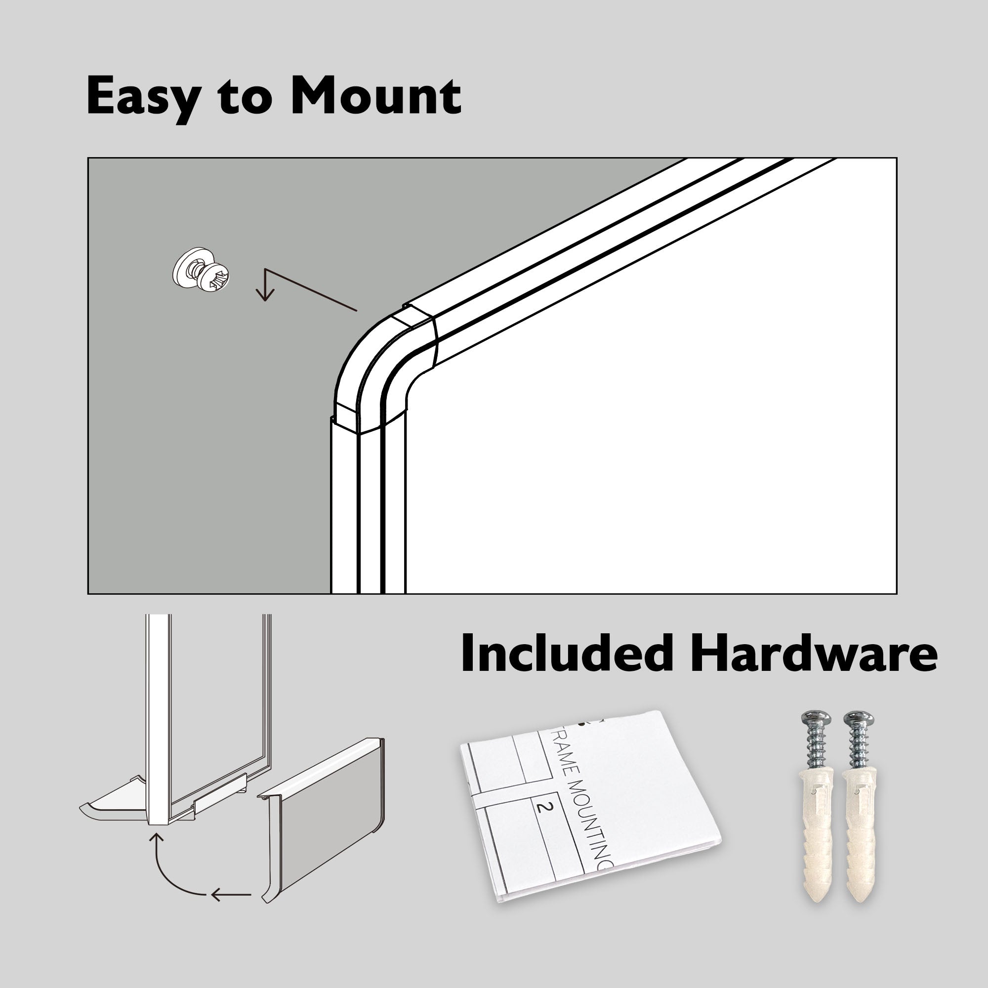 METALLIQUE Magnetic Dry Erase Board Value Pack, 24 x 36 in
