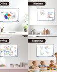 24" x 36" METALLIQUE Aluminum Frame Magnetic Dry Erase Board Value Pack