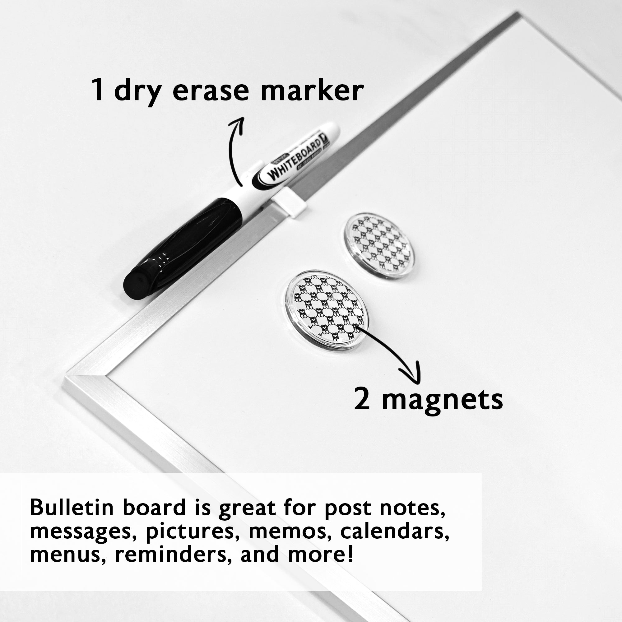 METALLIQUE Magnetic Dry Erase Board, 16 x 20 in