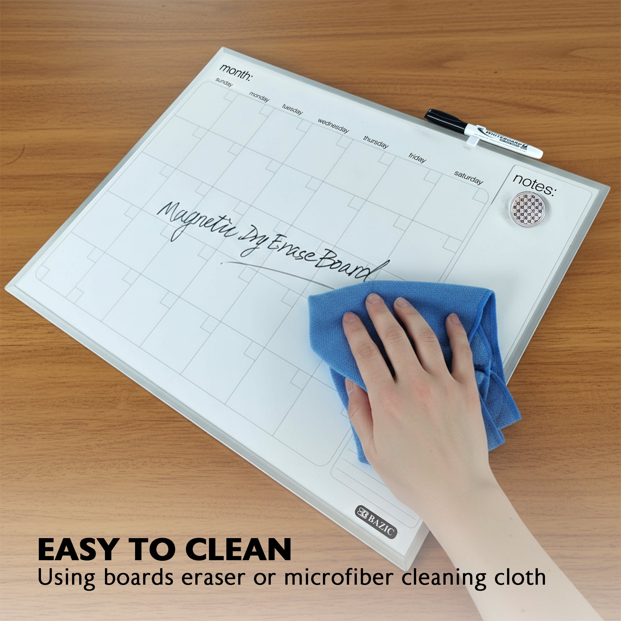 METALLIQUE Magnetic Dry Erase Calendar, 16 x 20 in