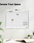 16" X 20" METALLIQUE Aluminum Frame Magnetic Dry Erase Calendar