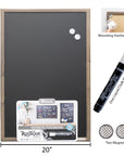 20" x 30" RUSTIQUE Wood Frame Magnetic Chalkboard w/ Chalk Marker & Magnets